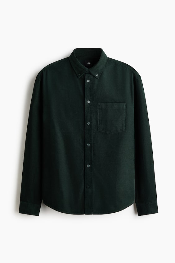 Мужские рубашки H&M Regular-Fit Corduroy Shirt