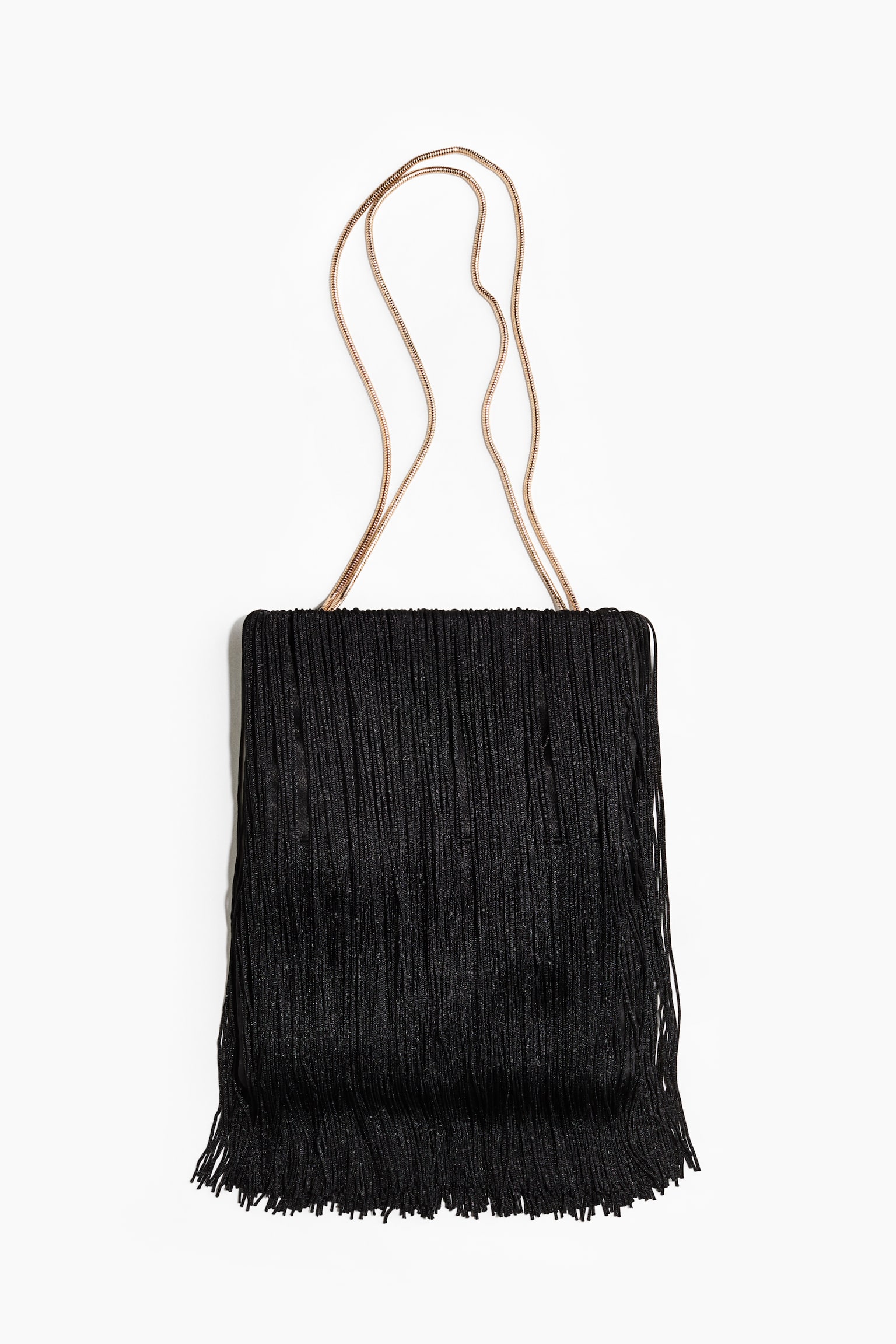Женская сумка H&M Fringed Shoulder, цвет: Чёрный — фото 1