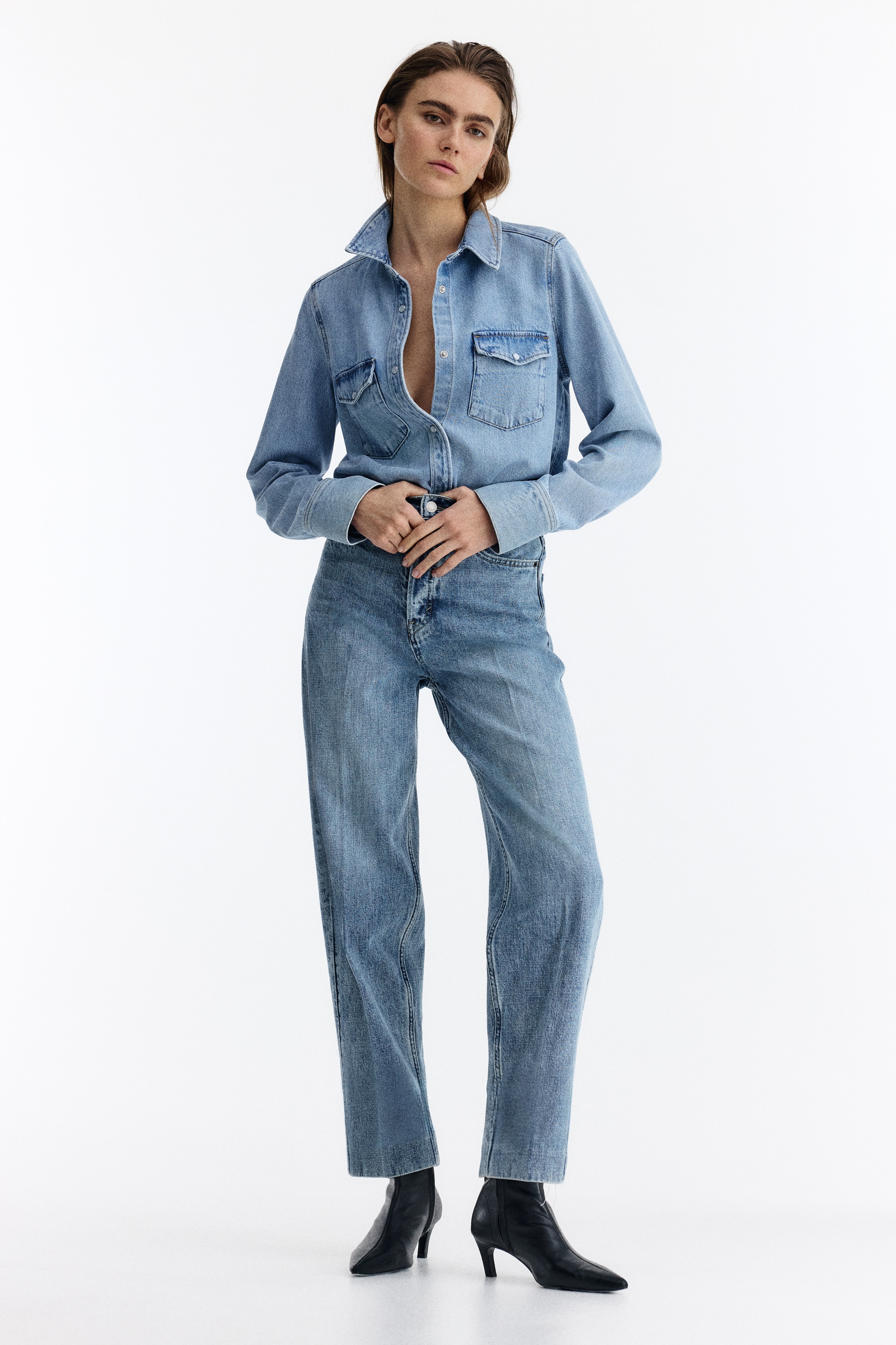 Barrel High Ankle Jeans - Bleu denim clair/Jaune/Bleu denim pâle/Gris/Bleu denim/Bleu denim