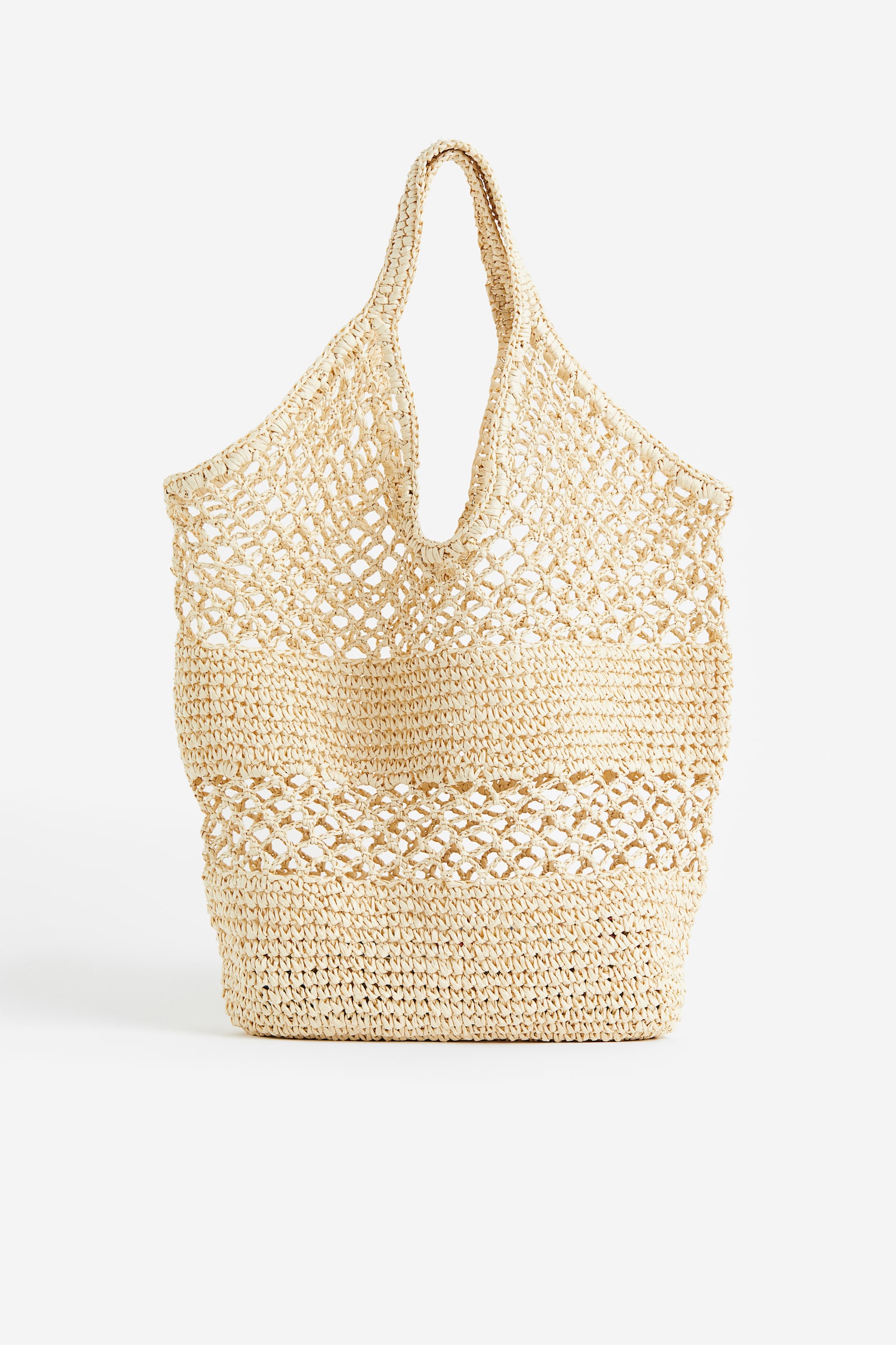 Crochet-look shopper - Light beige - 1