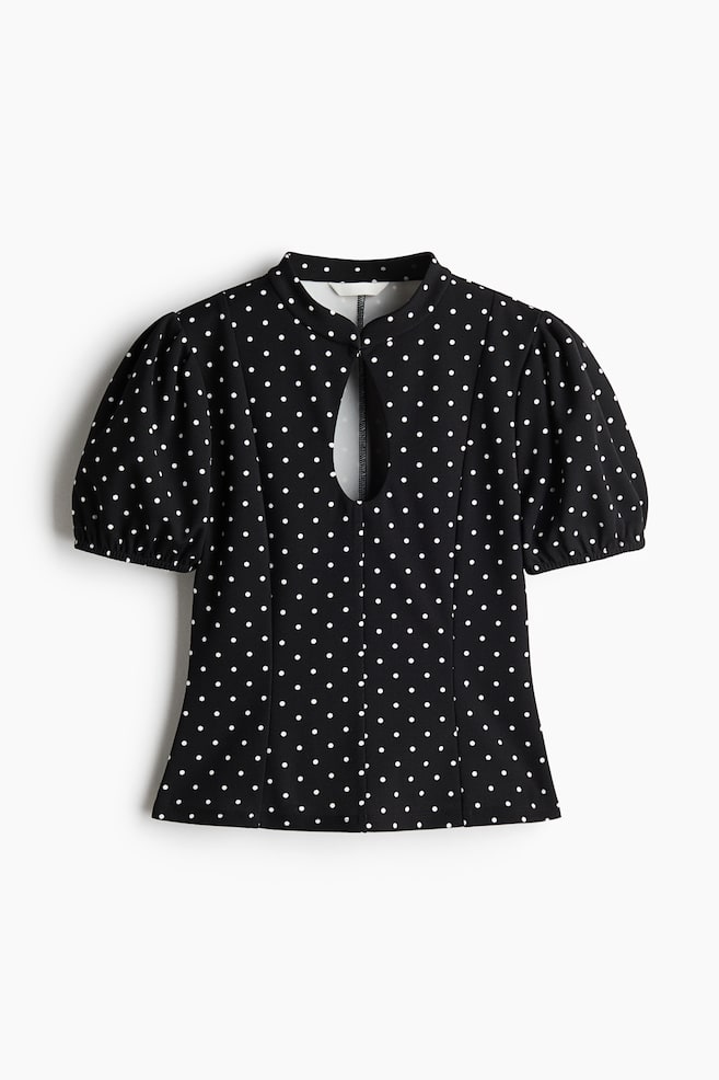 Ponte di Roma keyhole top - Black/Polka dot/Black - 1