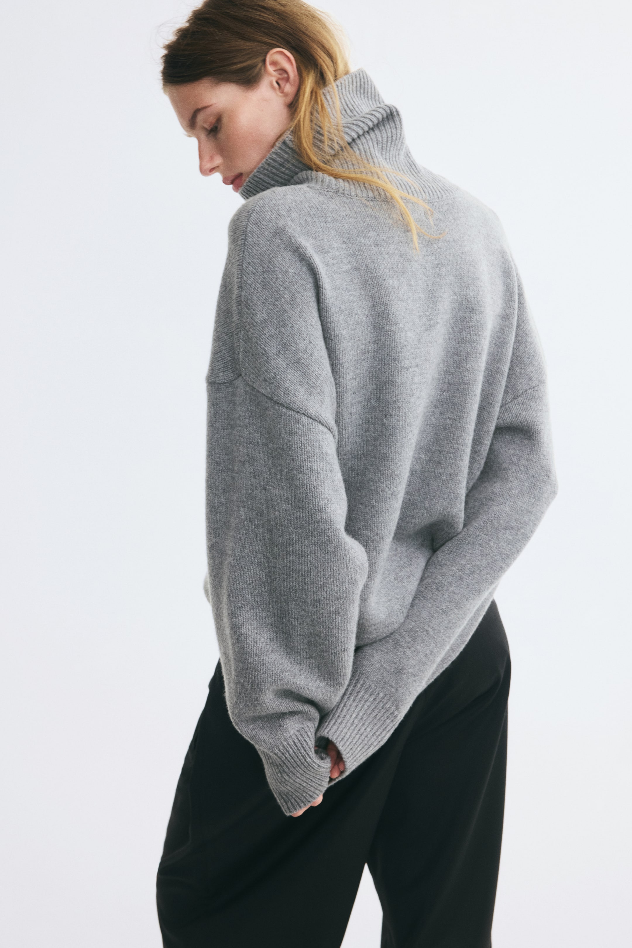 Cashmere-Blend Turtleneck Sweater
