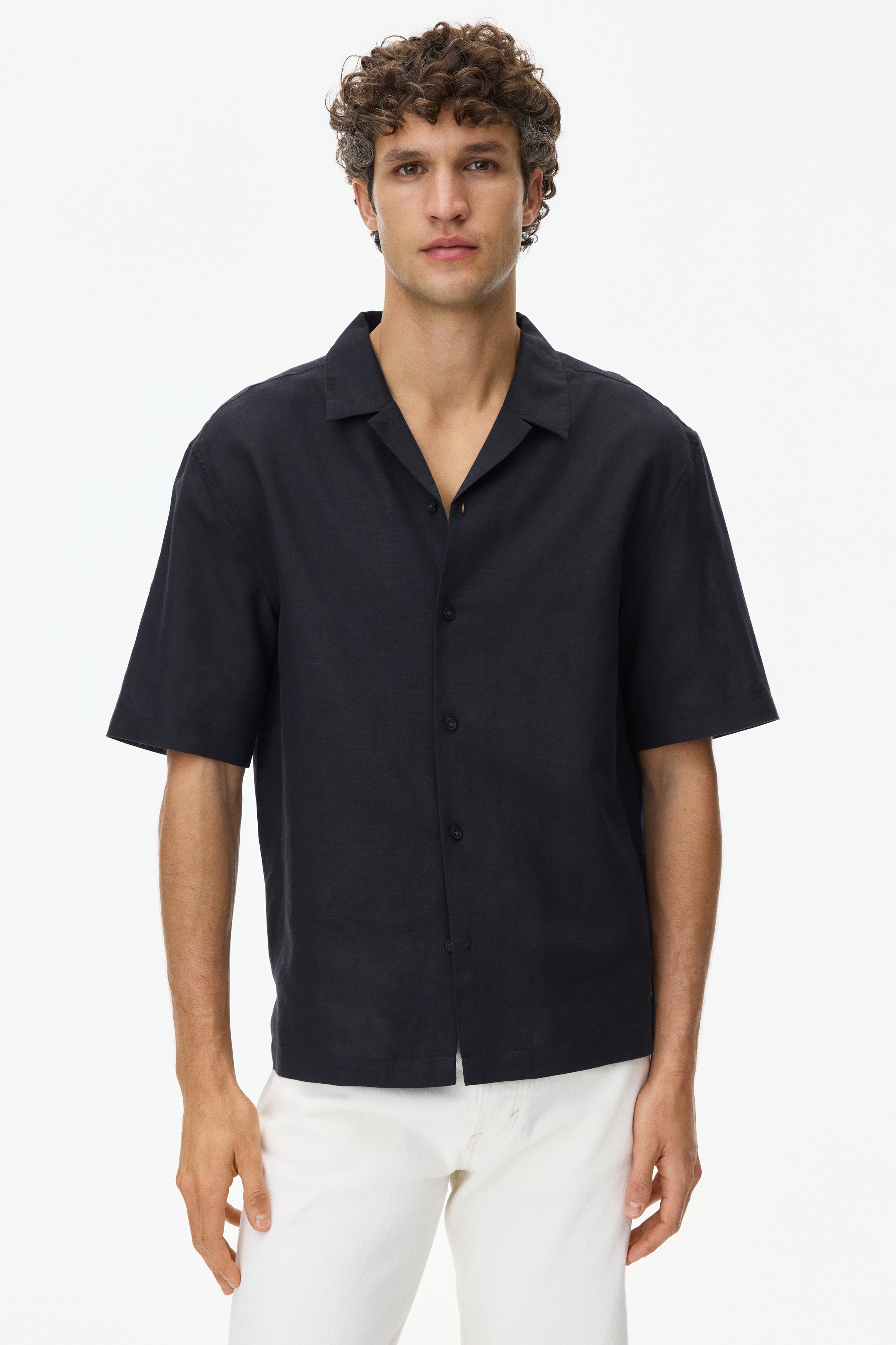 Short Sleeve Linen Shirts | Slim Fit Short Sleeve Shirts | H&M