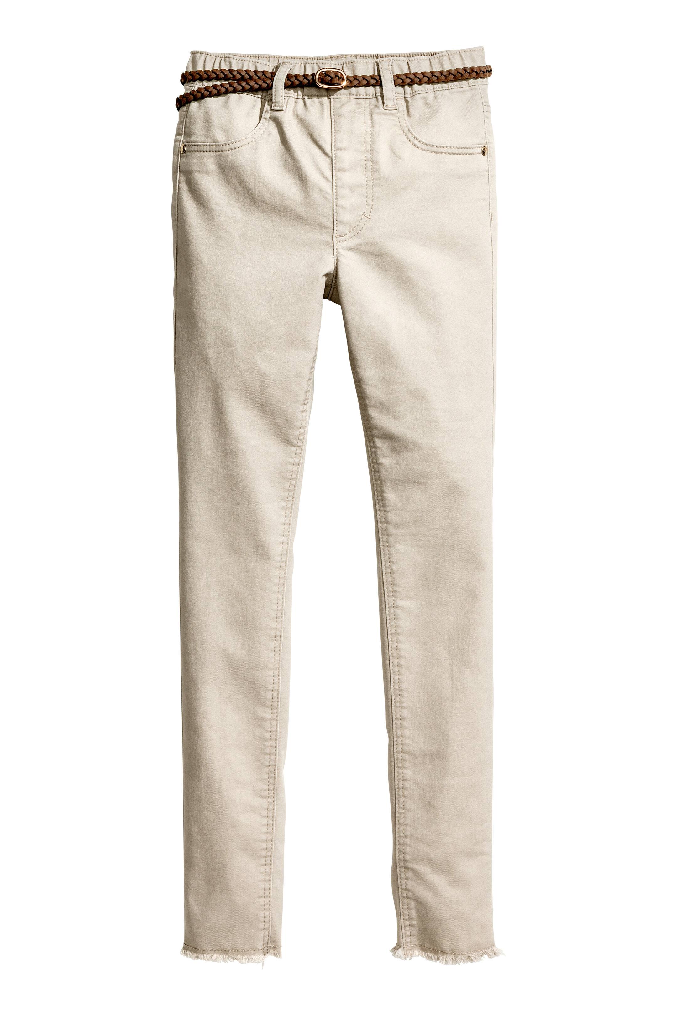 View larger image: Trousers with a belt - Light beige - Kids | H&M GB 1