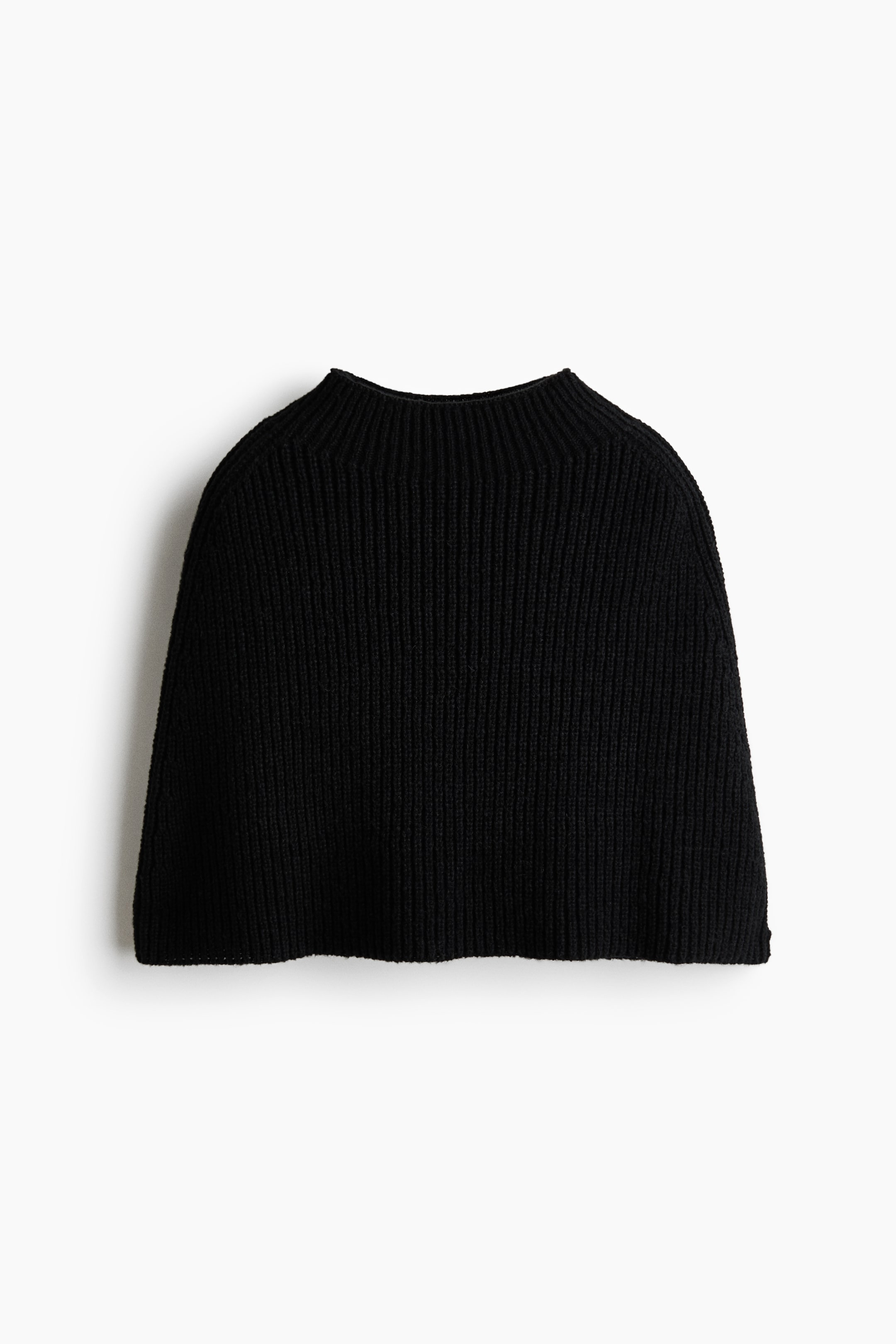 View larger image: Rib-knit cape - Black - Ladies | H&M 1