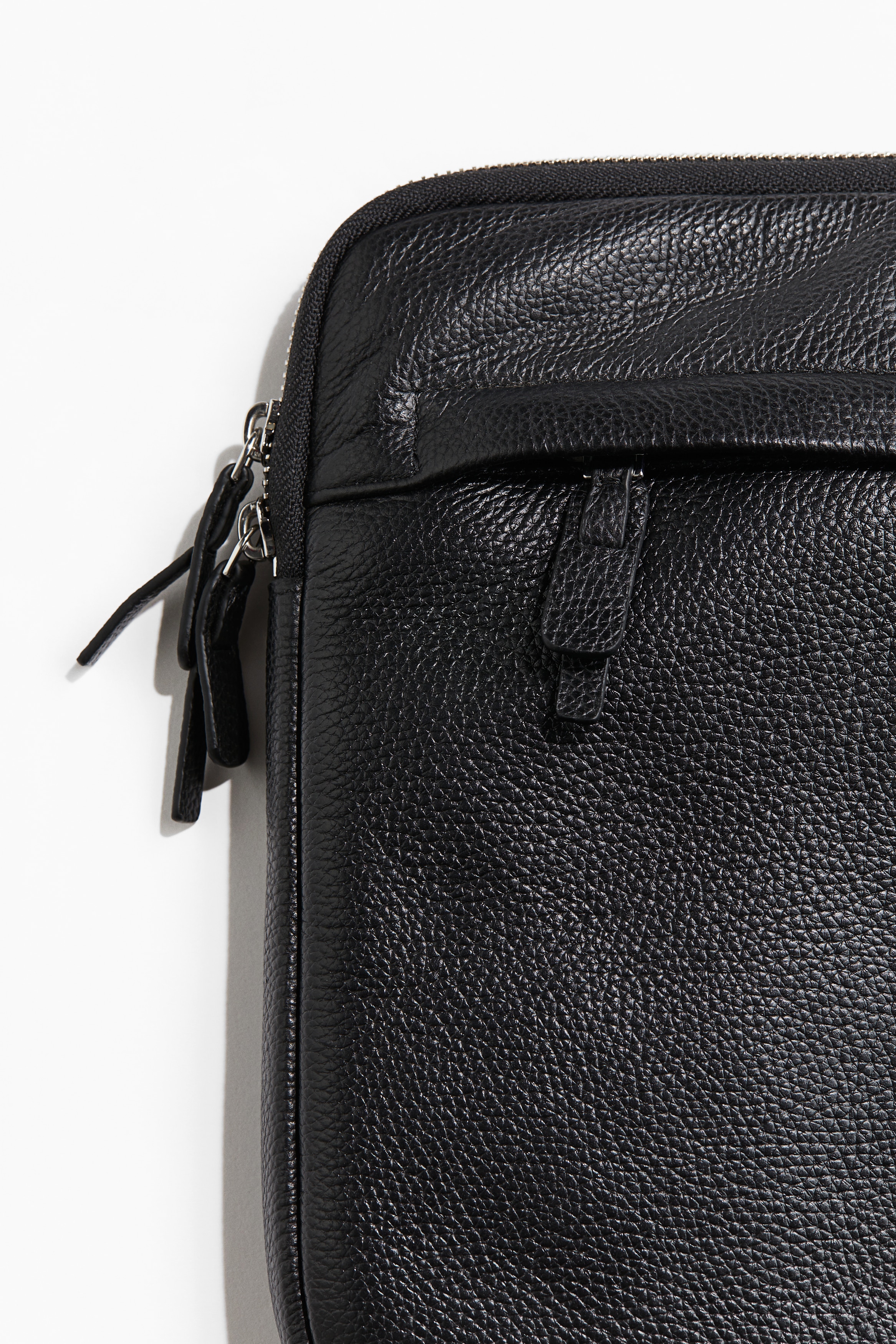 Men's Black Leather Laptop Case | H&M US