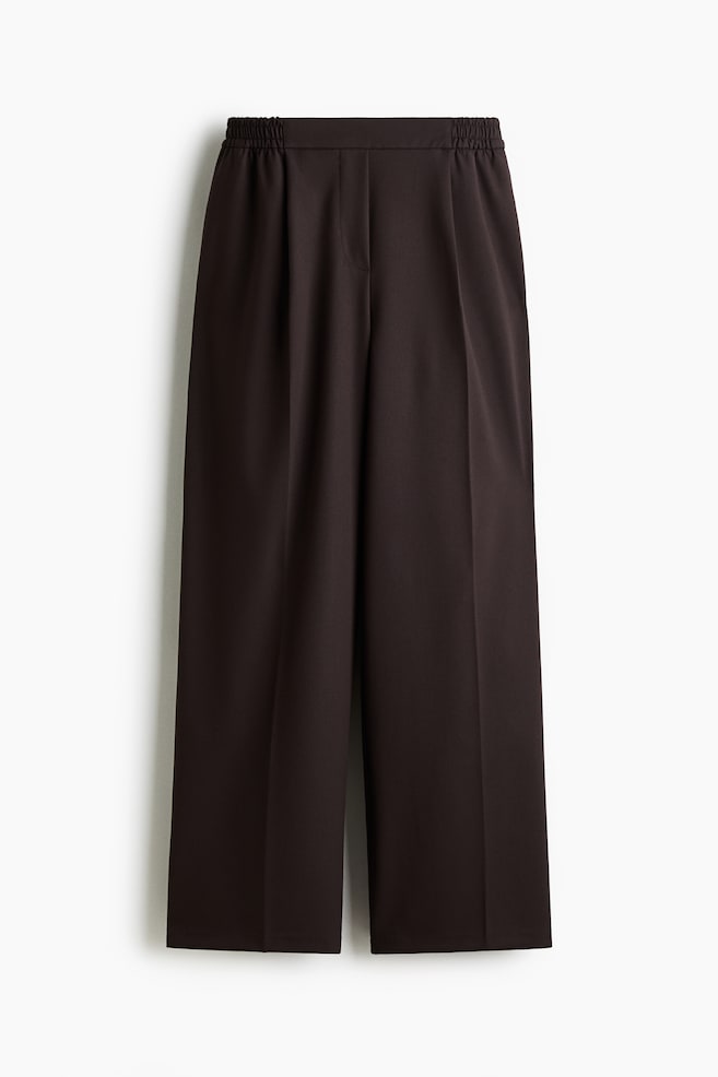 Pantalón de traje con cintura elástica - Marrón oscuro/Negro/Gris oscuro - 1