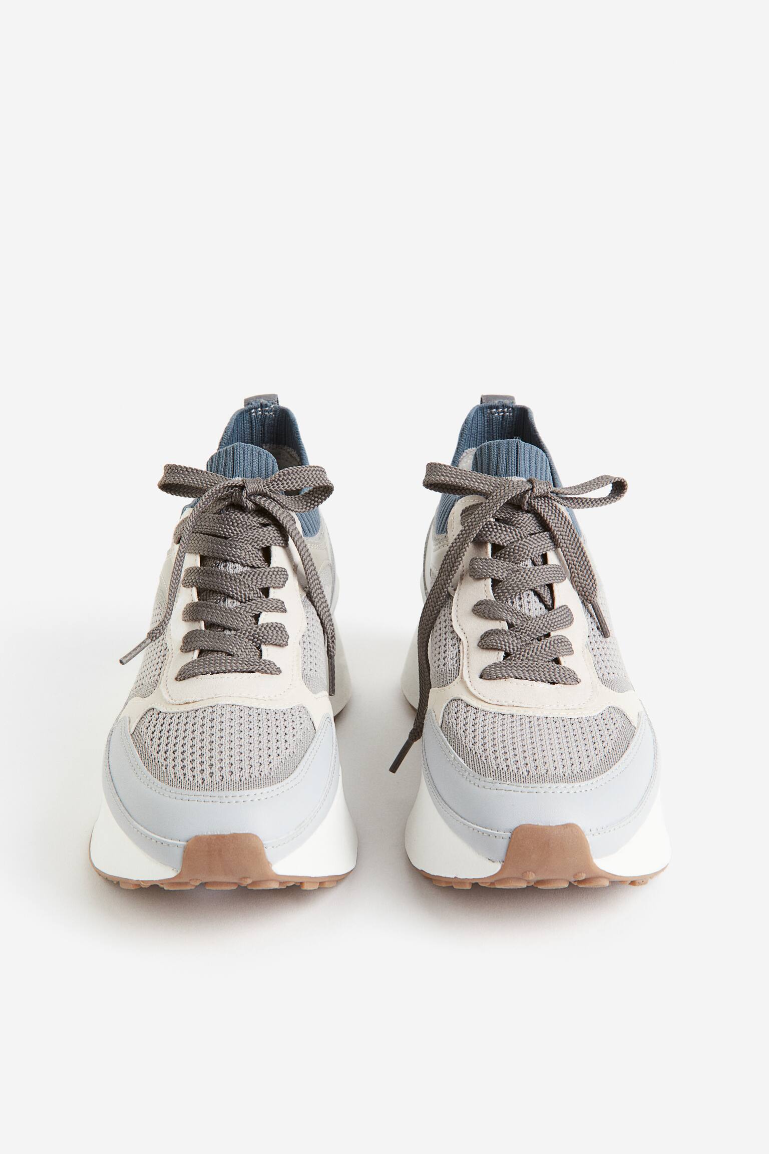 Chunky Sneakers - Grey/Light blue/Turquoise - 4