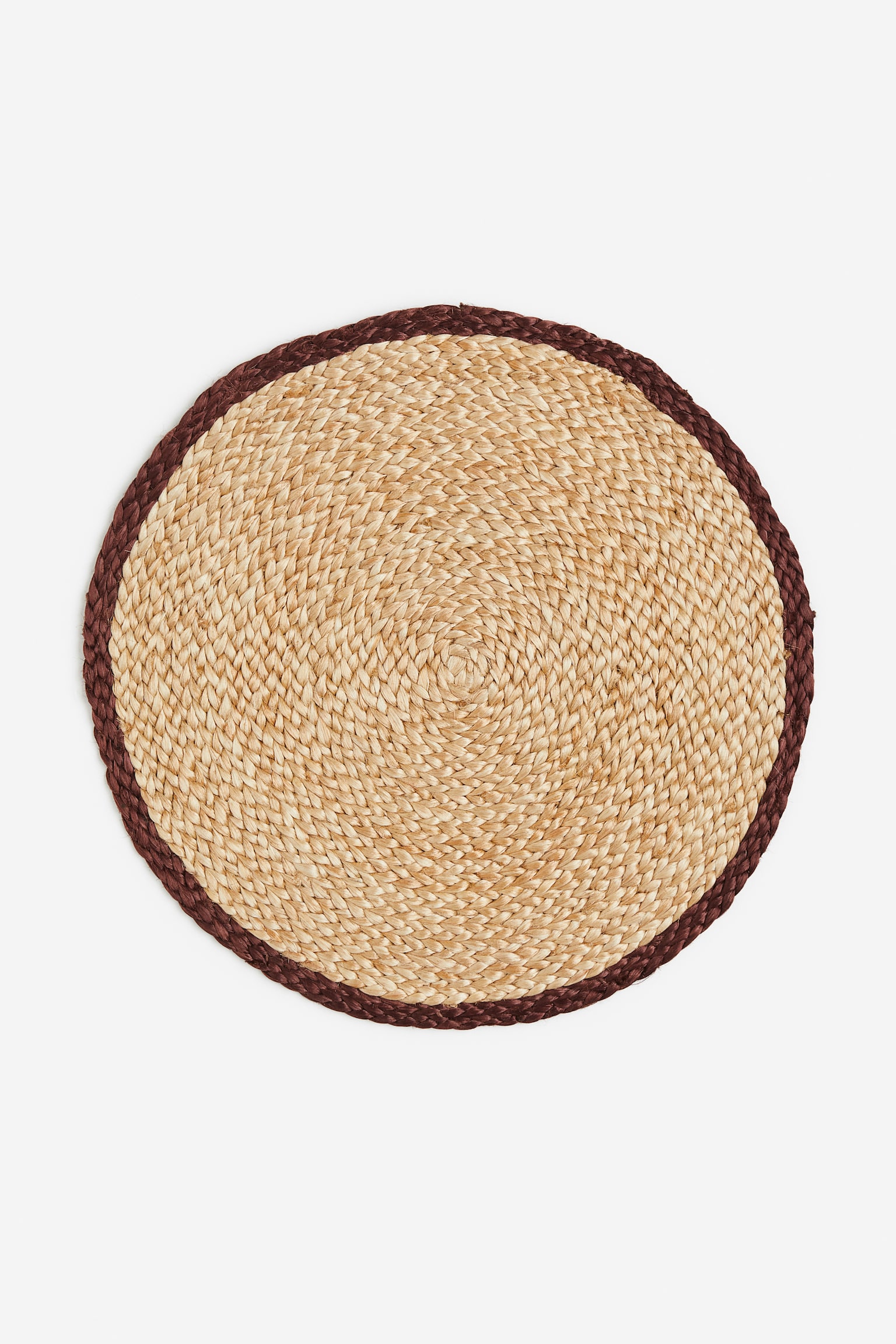 Set de table rond en jute - Beige/marron - 1