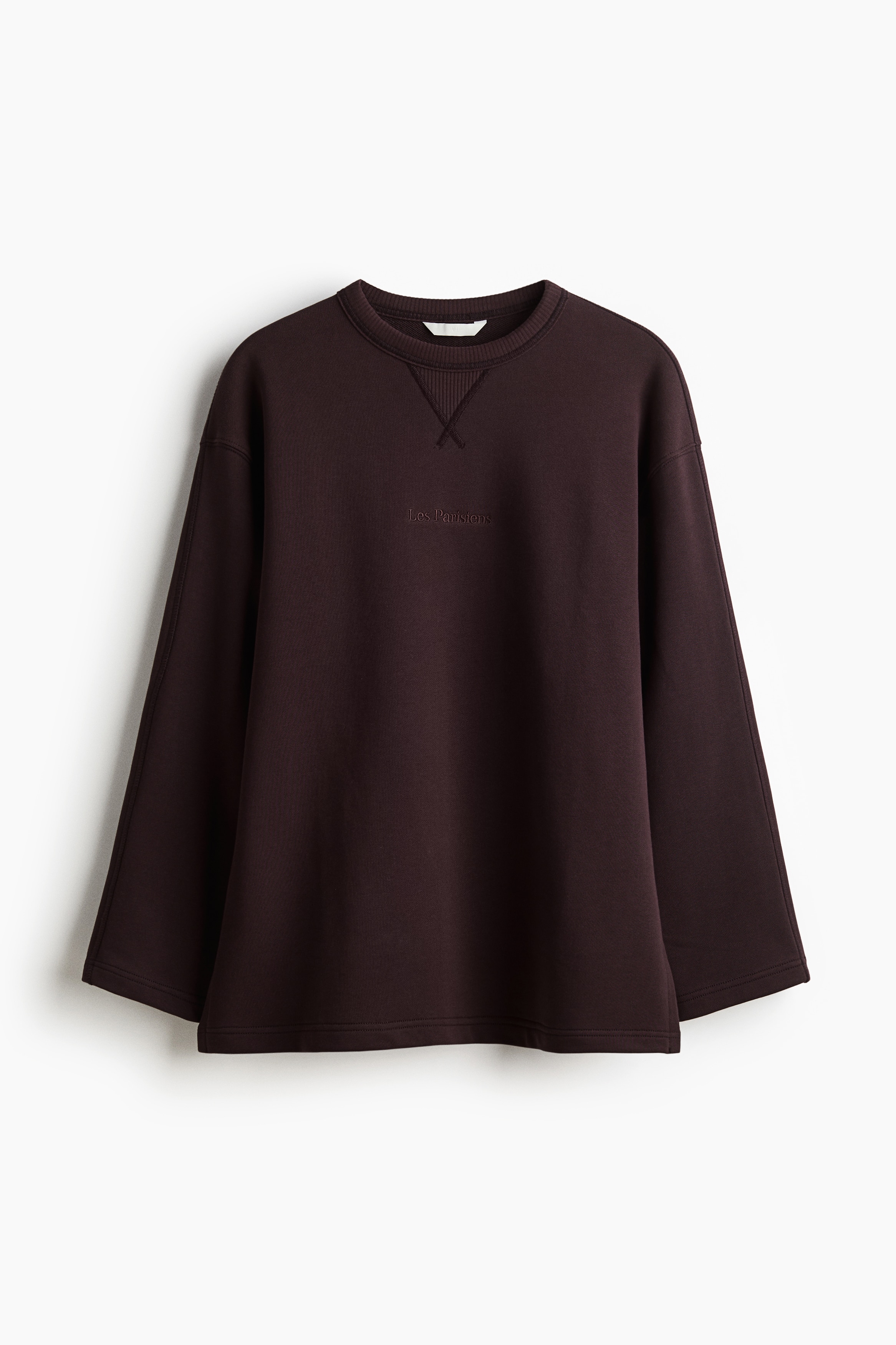 레터링 디테일 스웨트셔츠 - 버건디/Les Parisiens/다크 그레이/Le Marais/라이트 옐로/Atelier/다크 브라운/New York City