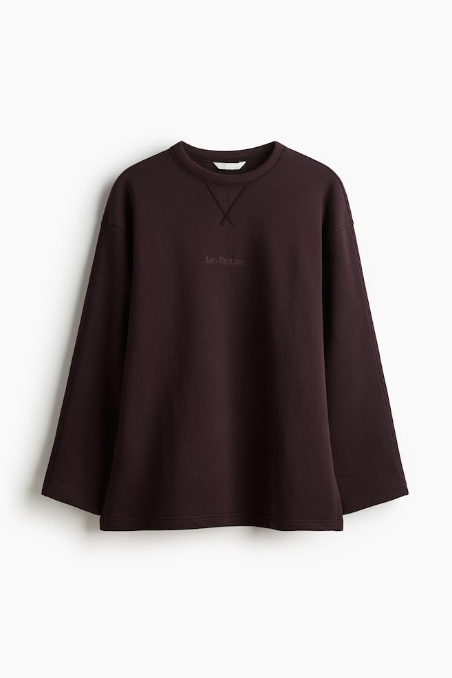 Sweatshirt mit Textmotiv - Weinrot/Les Parisiens/Hellgelb/Atelier/Dunkelgrau/Le Marais - 1