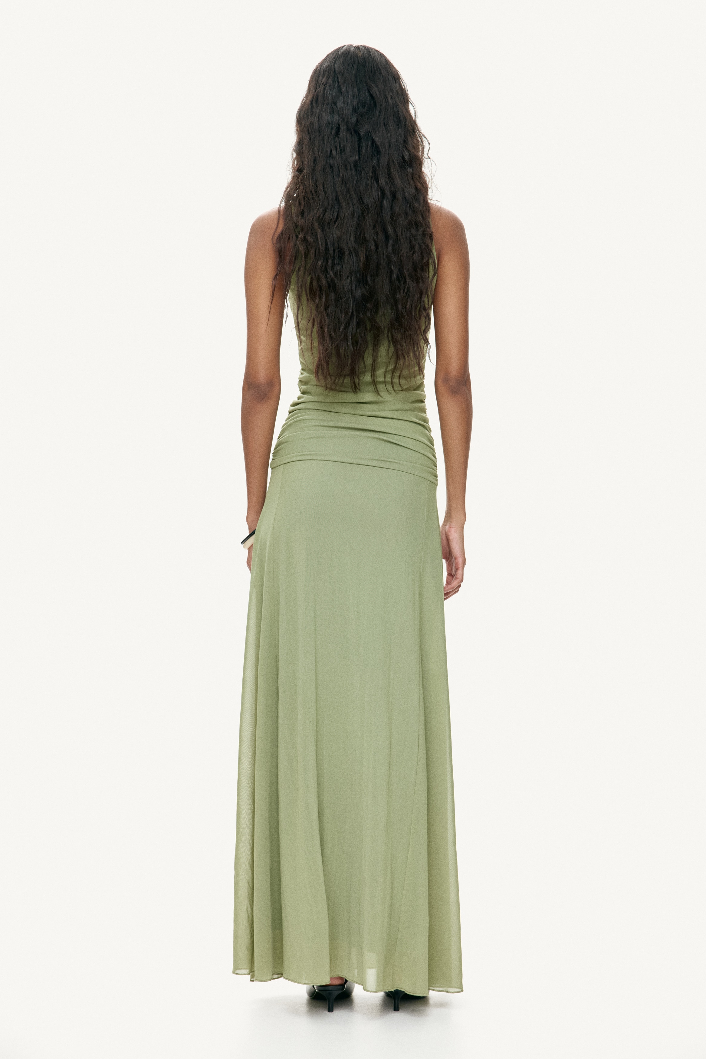 green emerald velvet dress H&M Green Bodycon Maxi Dress – Circular Clothing Co