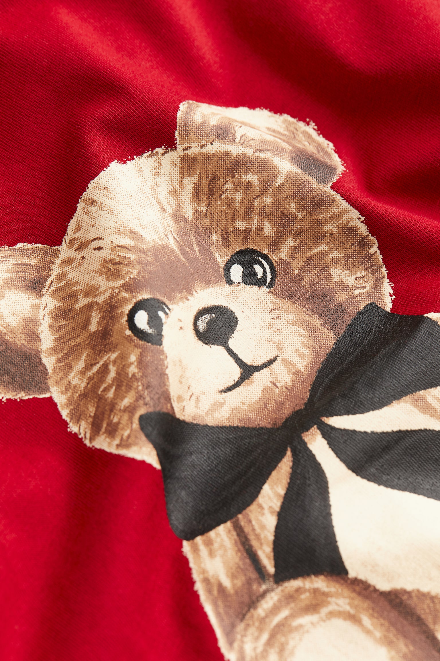 Print Jersey Tee - Dark red/Teddy bear - 2