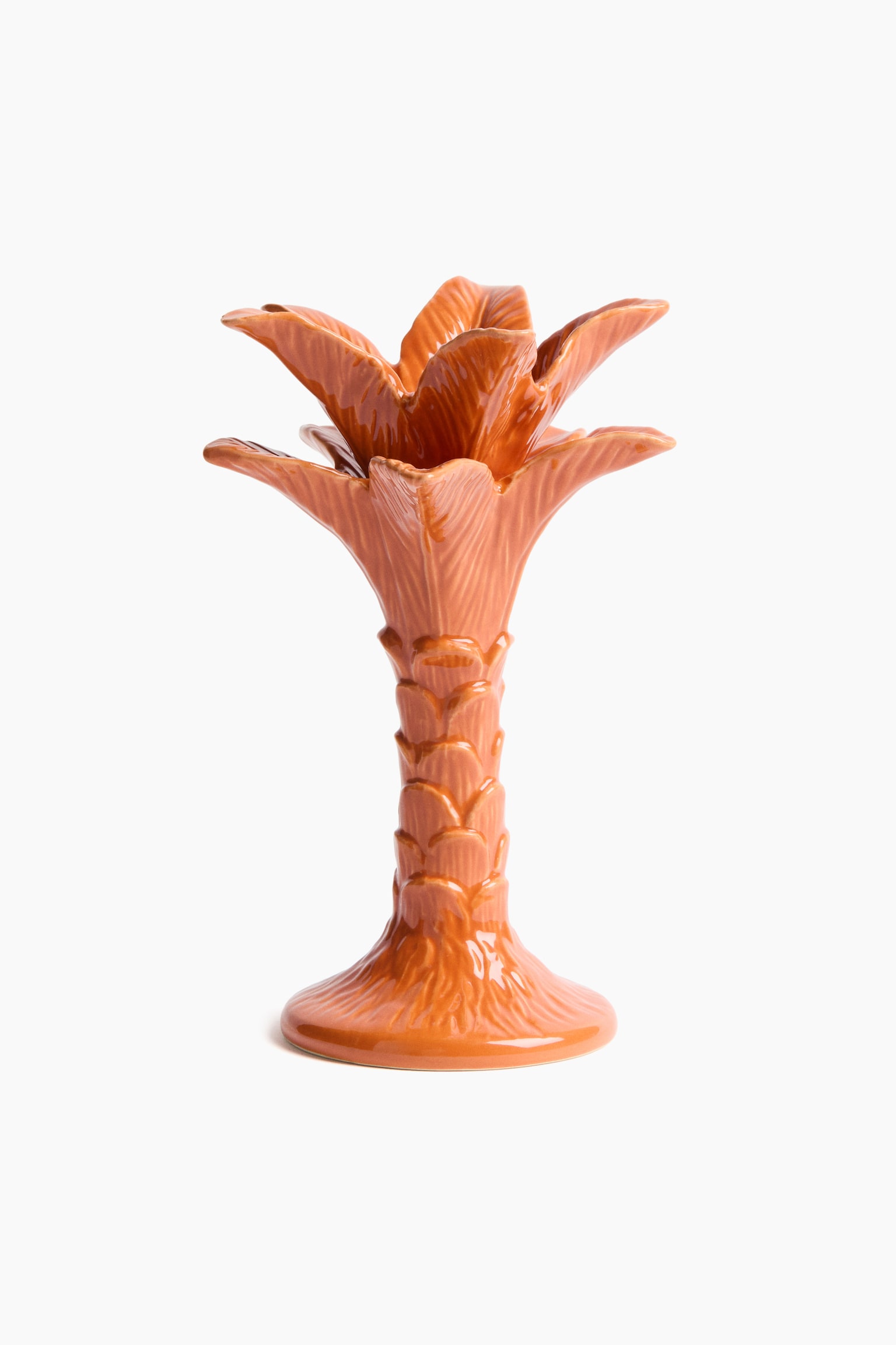 Large palm tree candlestick - Orange - 5