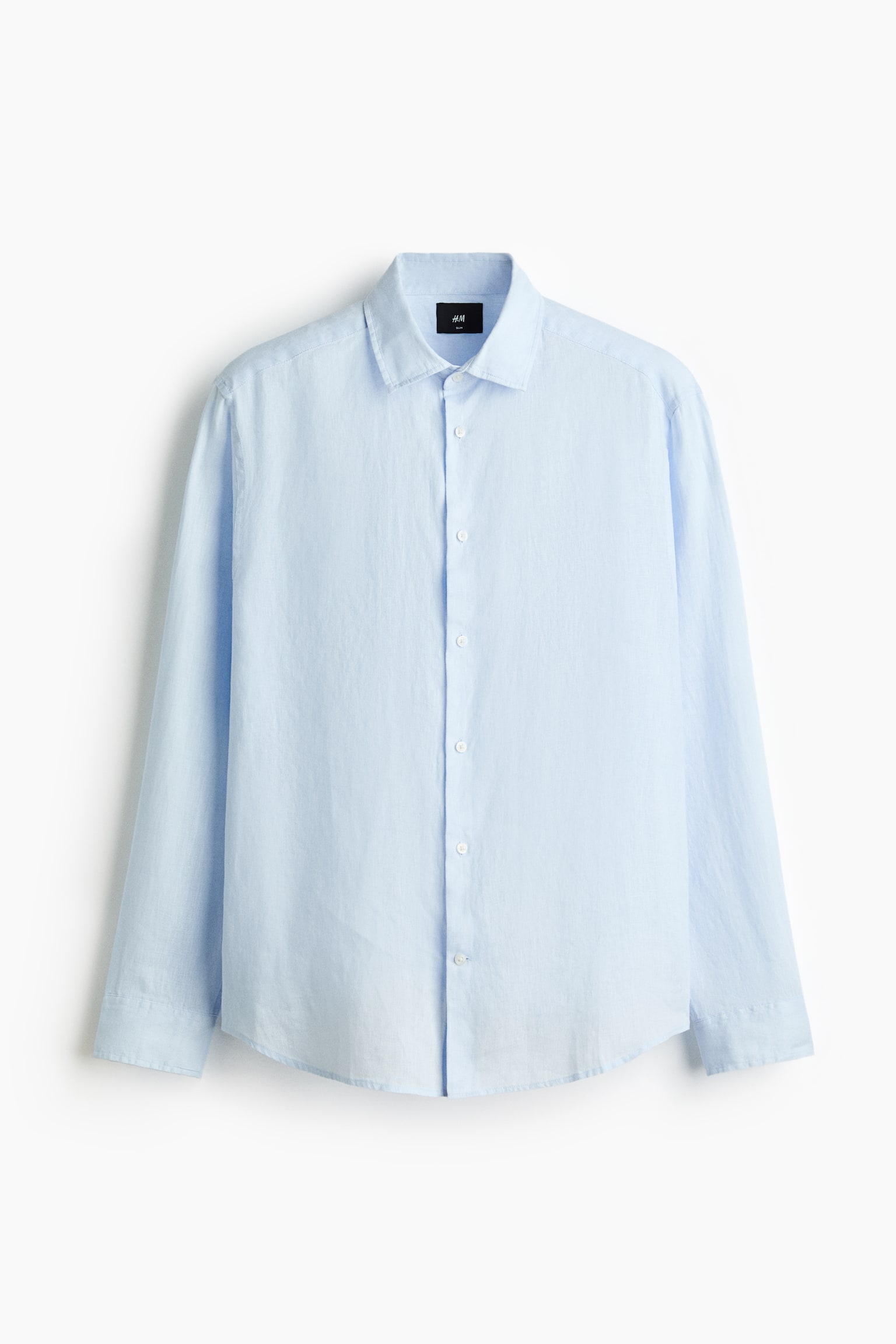 Slim Fit Linen shirt - Light blue/White/Black/Khaki green - 1