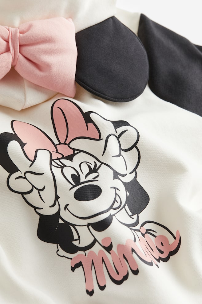 Printed zip-through hoodie - White/Minnie Mouse/Black/Minnie Mouse/Light blue/Hello Kitty - 2