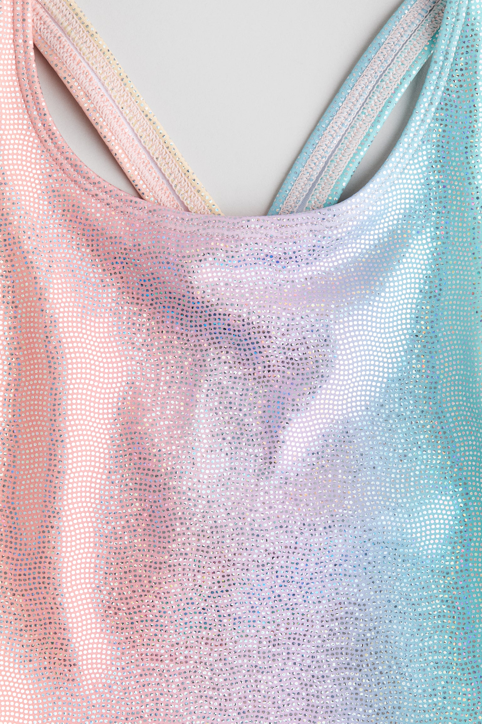 Costume de bain à volants - Orange/rayures arc-en-ciel - 2