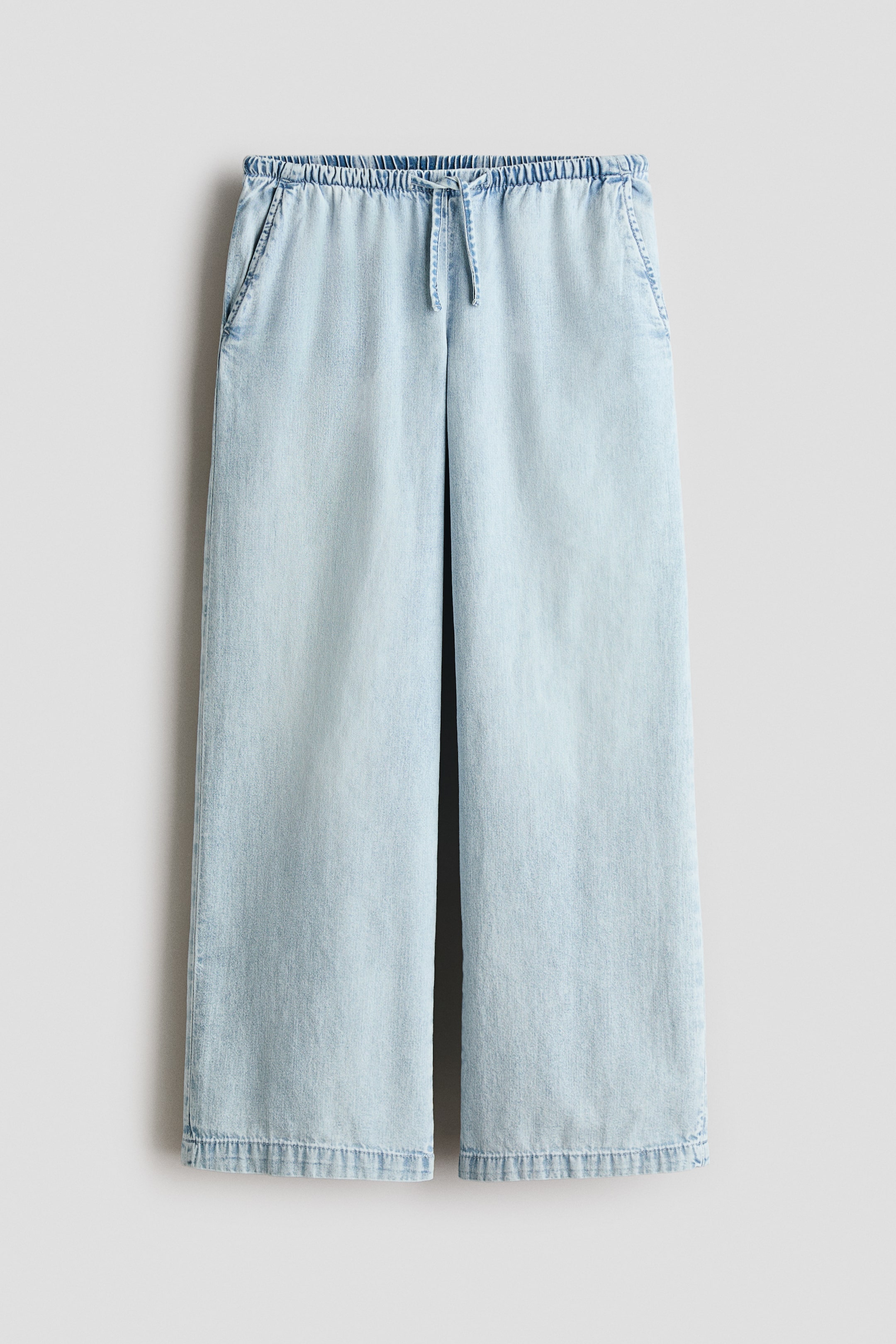 Visa större bild: Wide Leg Jeans - Ljus denimblå - BARN | H&M SE 1