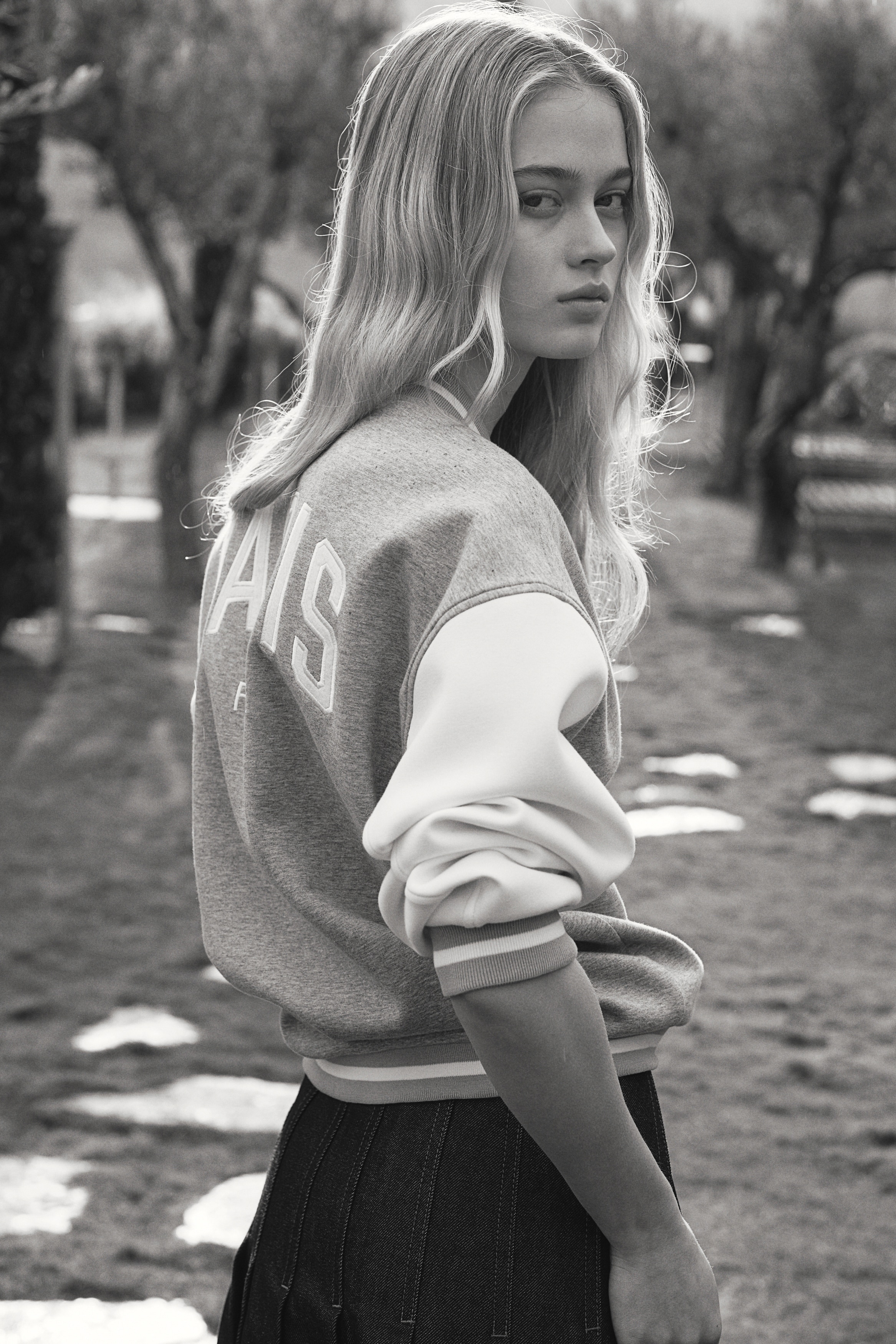 スタジャン　デザインスタジャン　パリ デザインスタジャン - ライトグレーメランジ／パリ - レディース | H&M JP