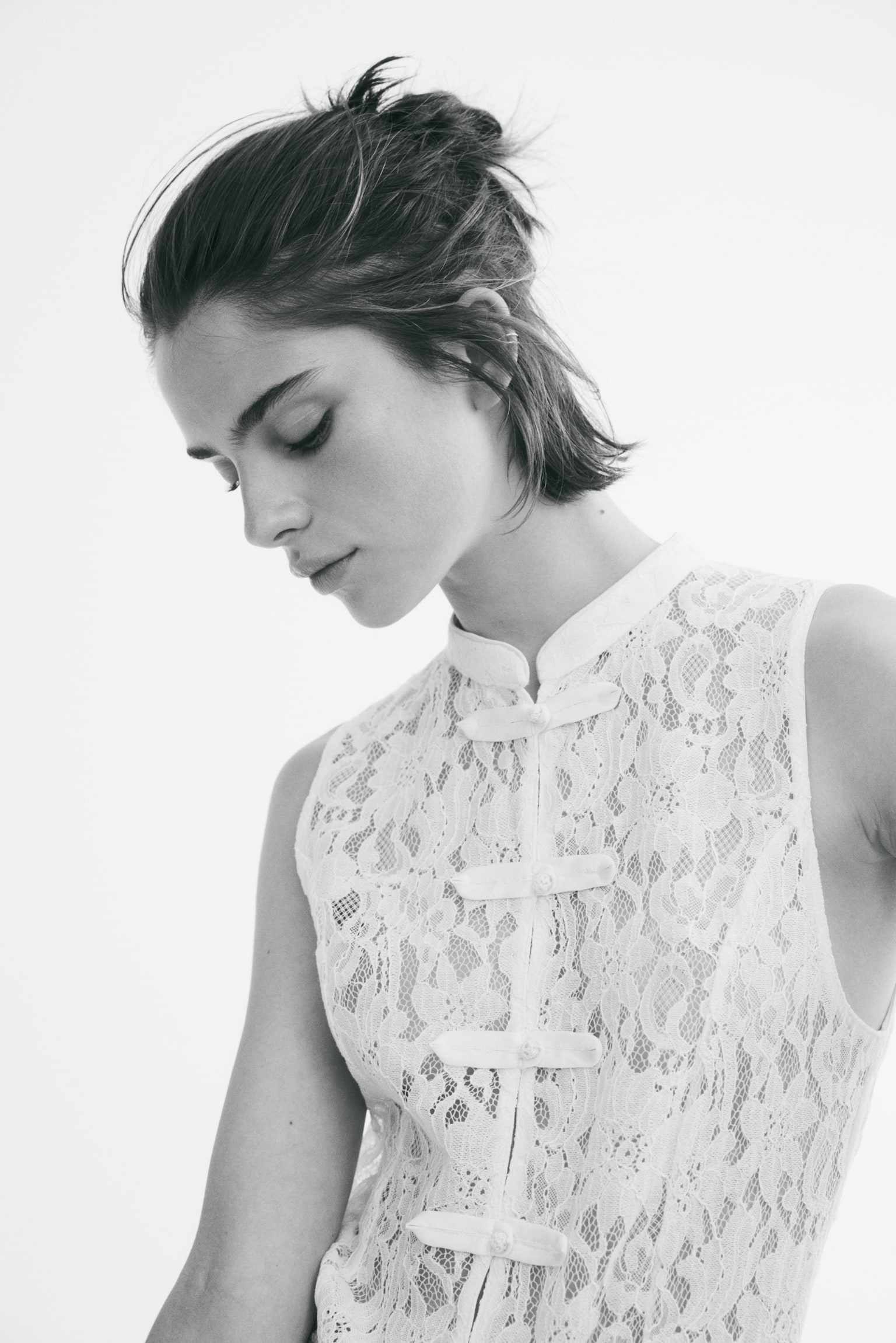 Женский жилет H&M Lace Vest, цвет: Белый — фото 4