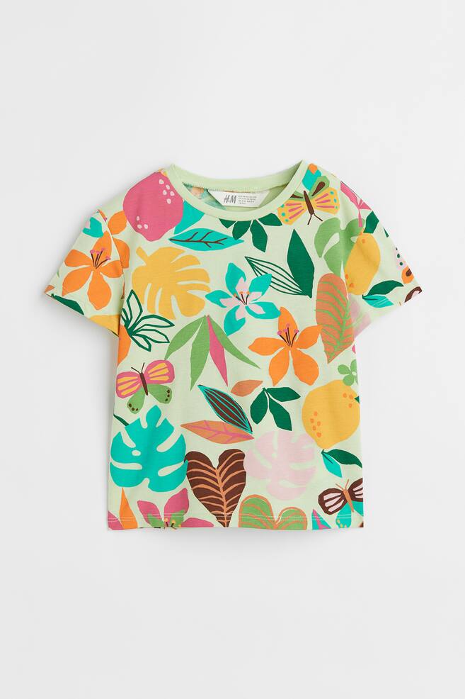 T-shirt med tryk - Lysegrøn/Tropiske blomster/Naturhvid/Ærter/Naturhvid/Blomstret/Koral/Sommerfugle/dc/dc/dc/dc/dc/dc/dc/dc - 1