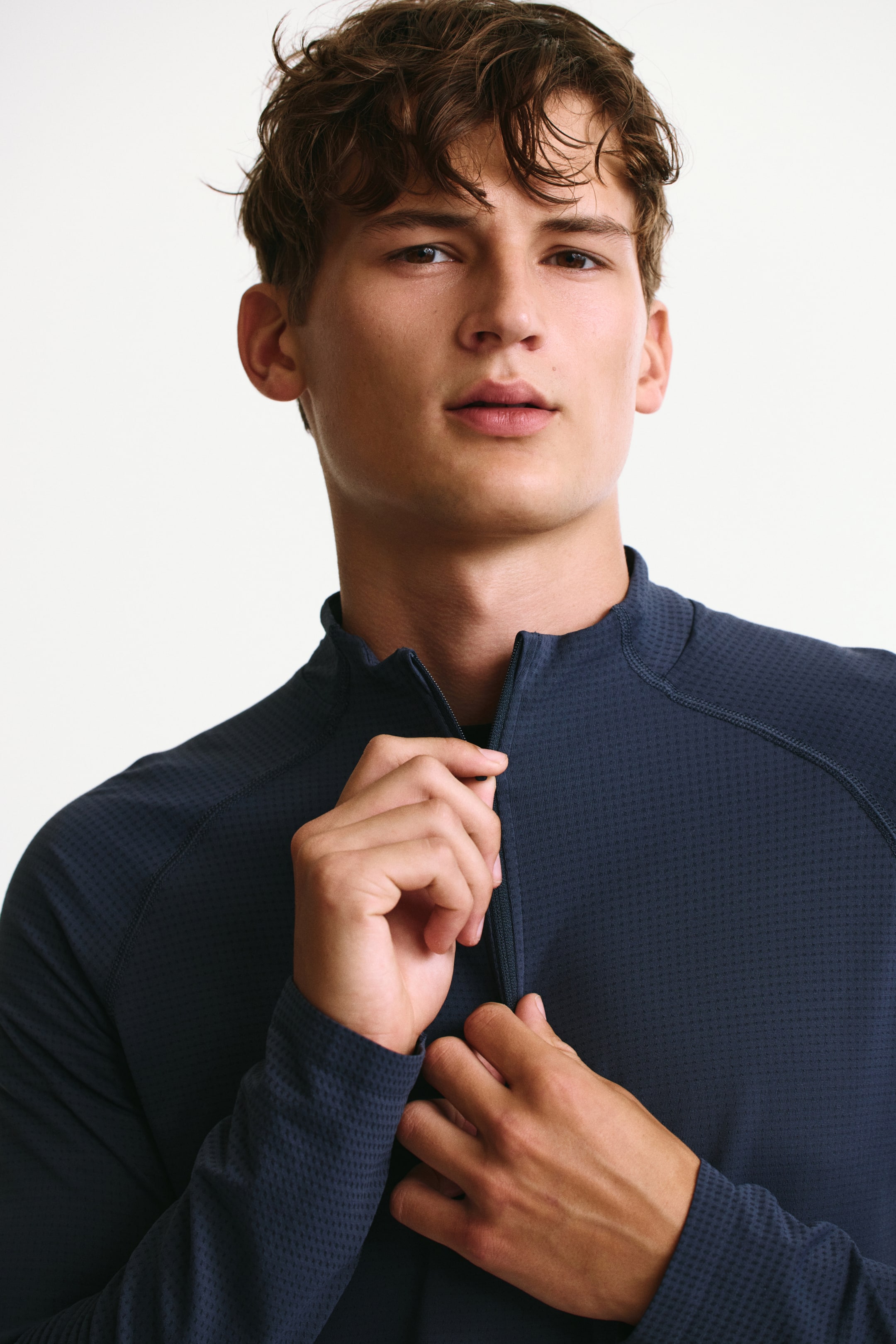 Muscle-Fit Half-Zip Sports Shirt with DryMove™