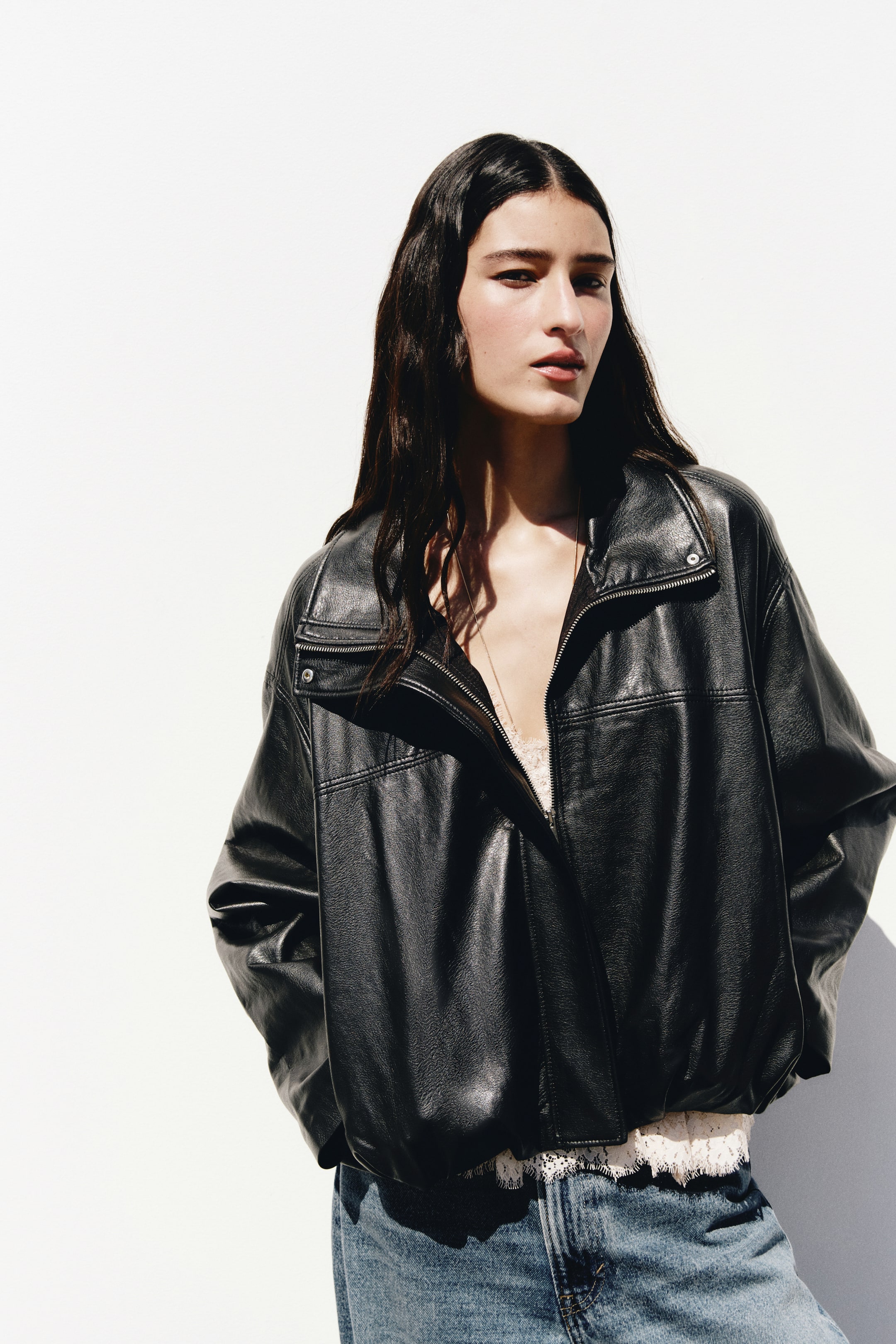 Oversized Bubble-Hem Jacket