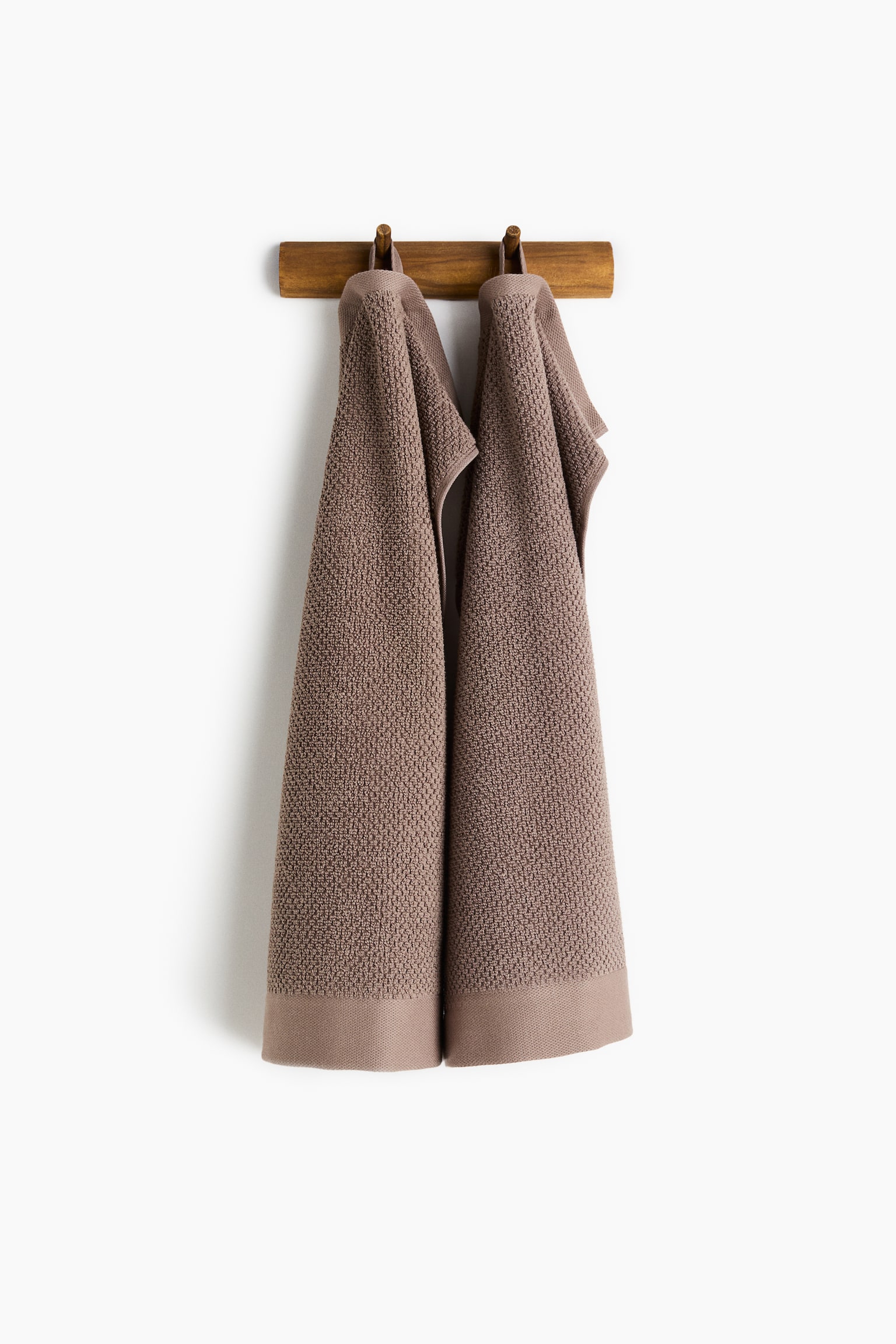 2-pack cotton terry guest towels - Mole/Dark brown/Dark green/Sage green/Orange/Sage green/Light beige/Dusty blue/Black/White/Light beige/White/Black