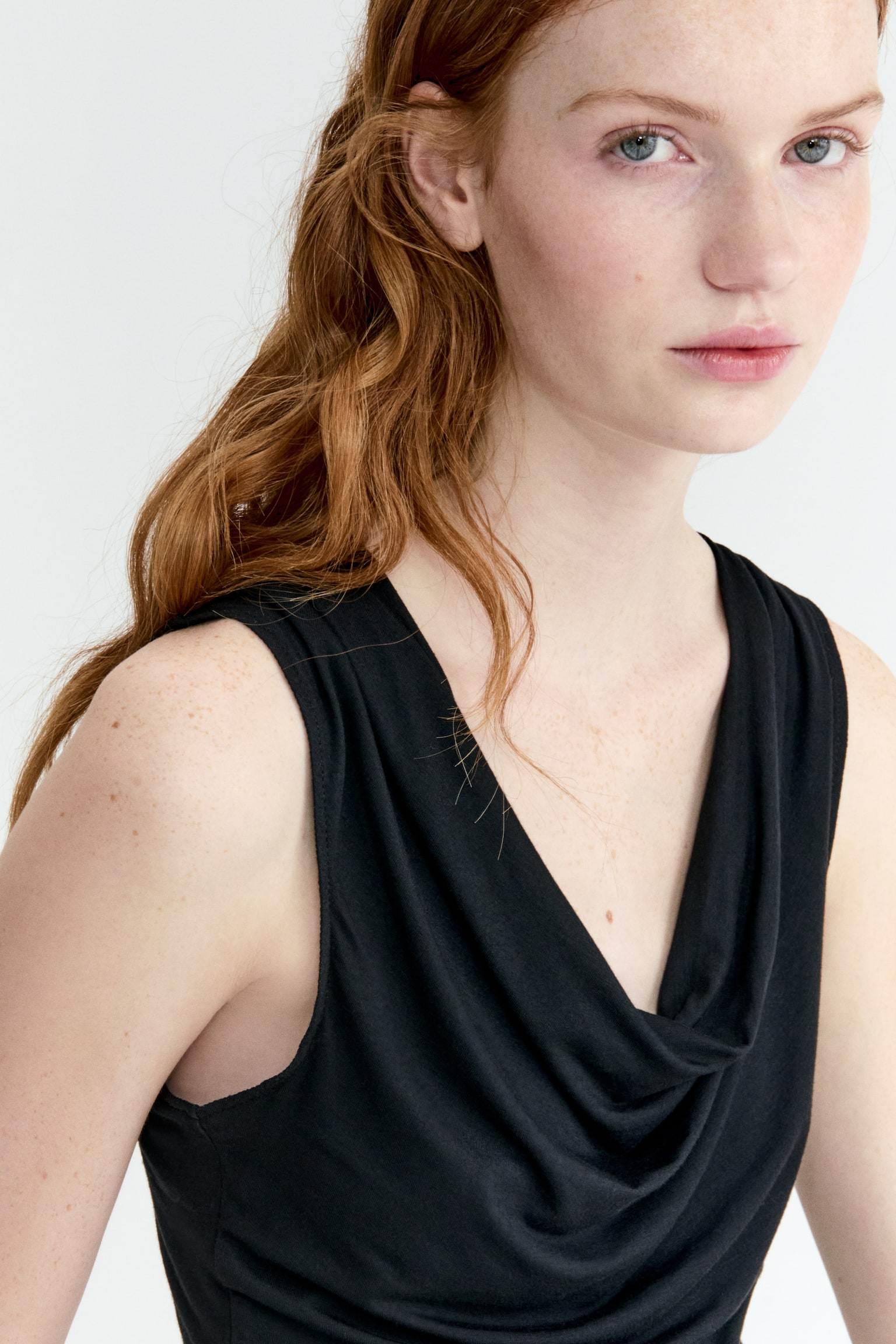 Áo jersey cổ đổ - Màu đen/Màu nâu/Màu cam đậm/Màu ngọc lam nhạt - 3