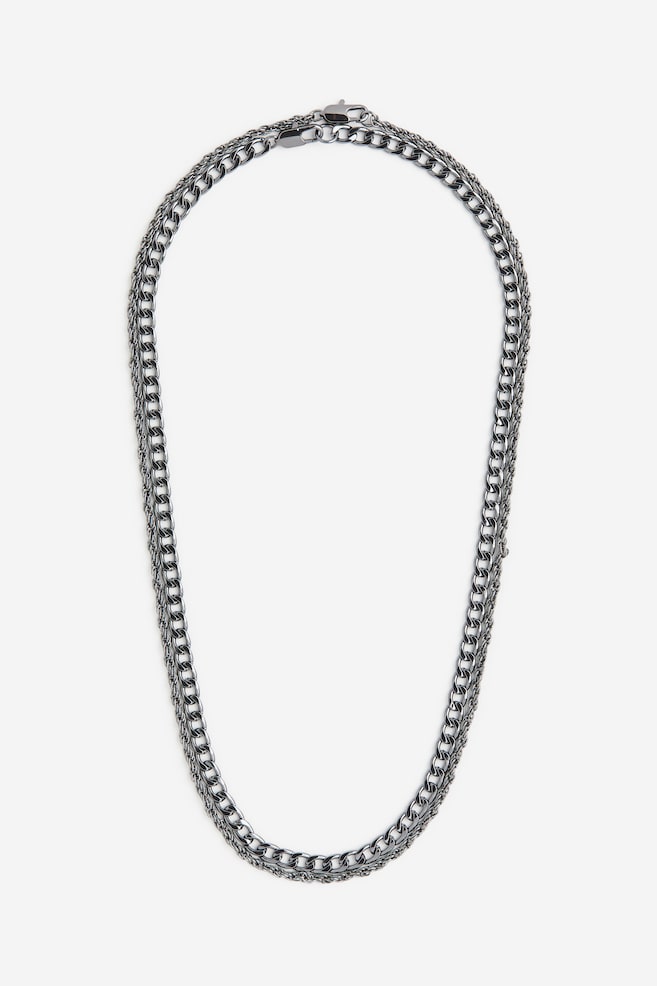 2-pack necklaces - Black/Silver-coloured - 1