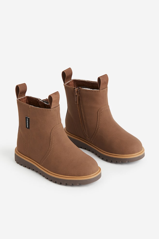 Waterproof Chelsea boots - Brown/Black/Greige - 1