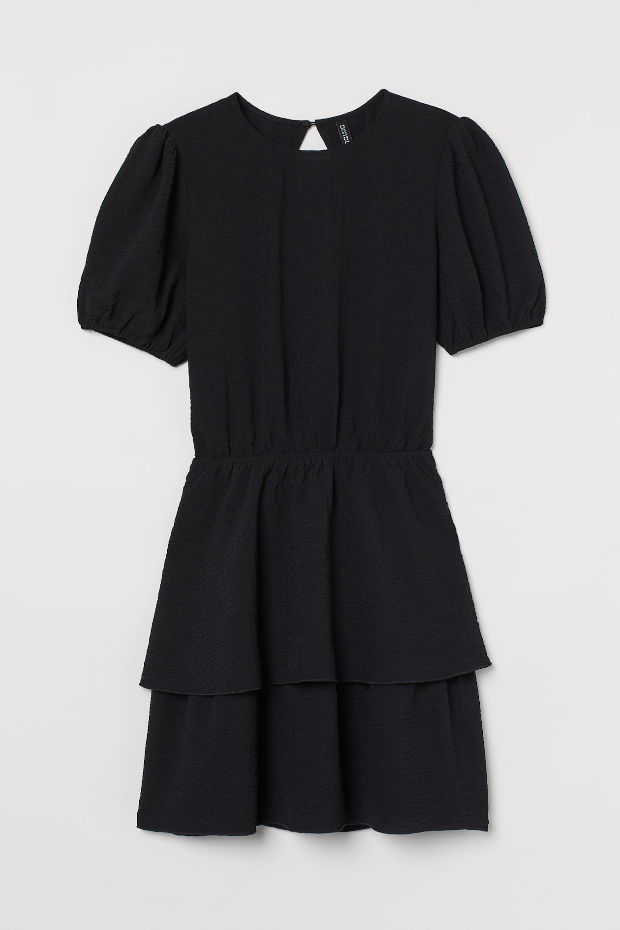 Open-backed Dress - Round Neck - Short sleeve - Black - Ladies | H&M US