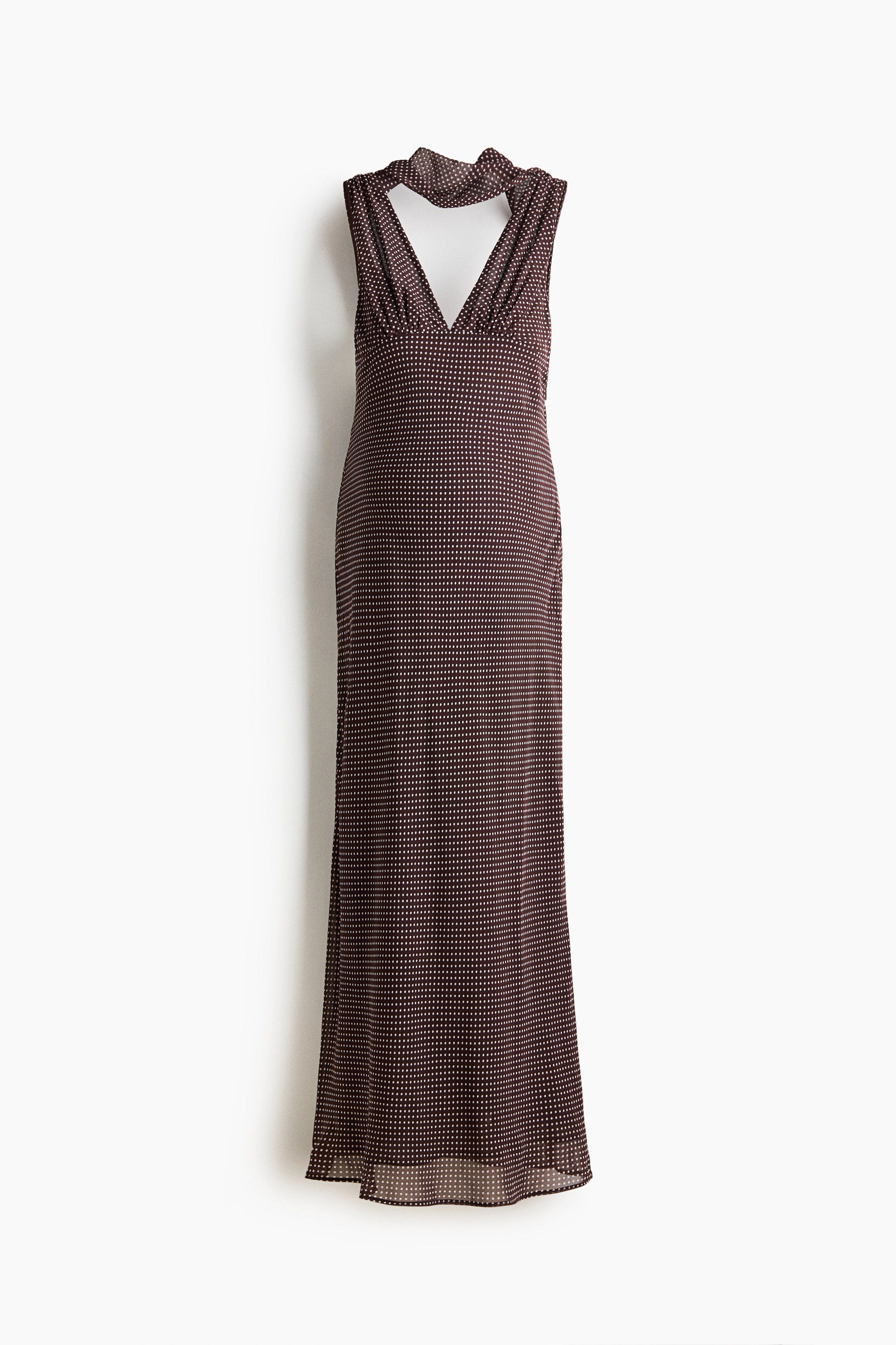 MAMA Scarf-Detail Chiffon Dress