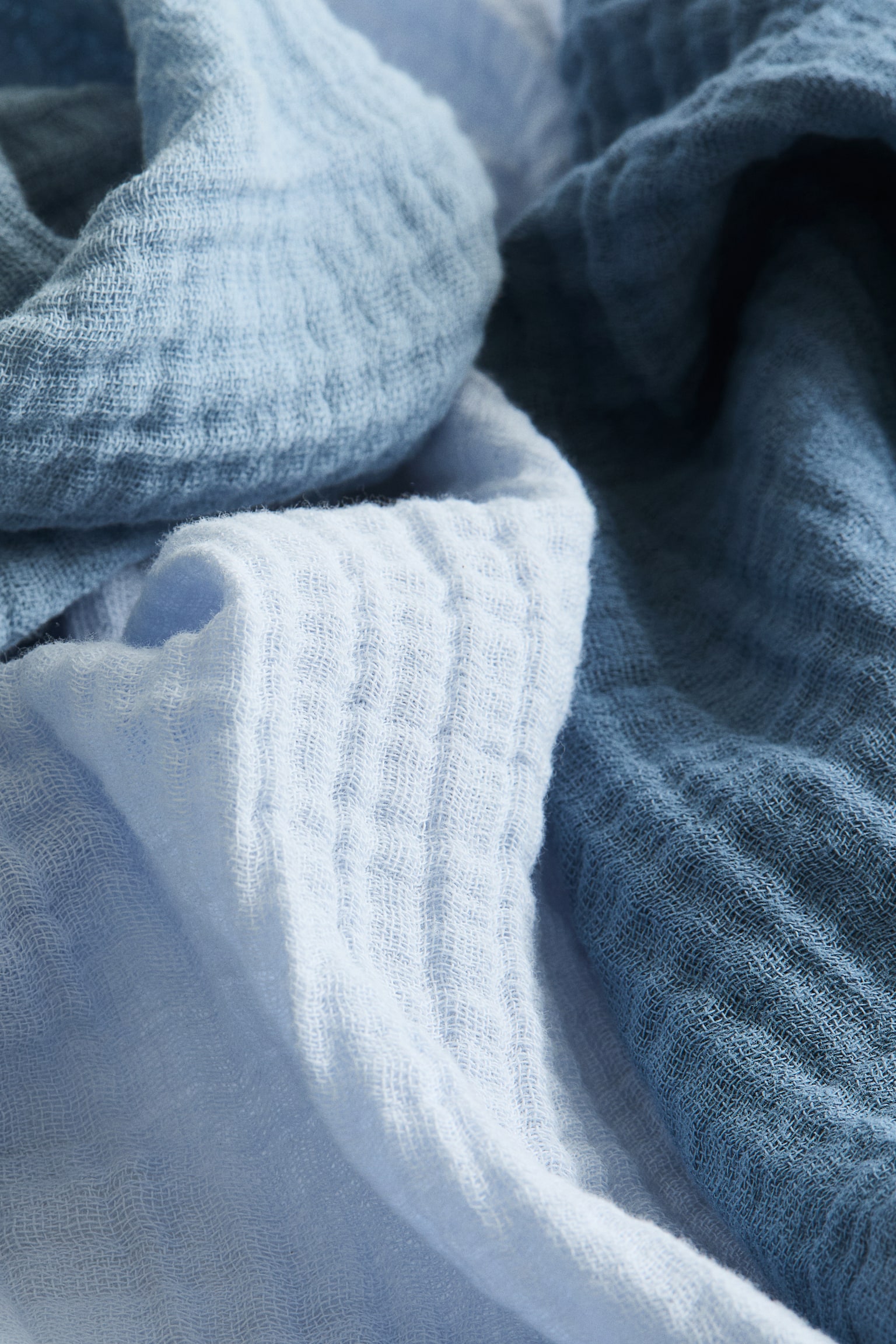 3-pack muslin cloths - Light blue/Dusty blue/Beige/White/Light khaki green/Powder pink/Old rose/Pale pink/Dark pink/Dusty pink - 2