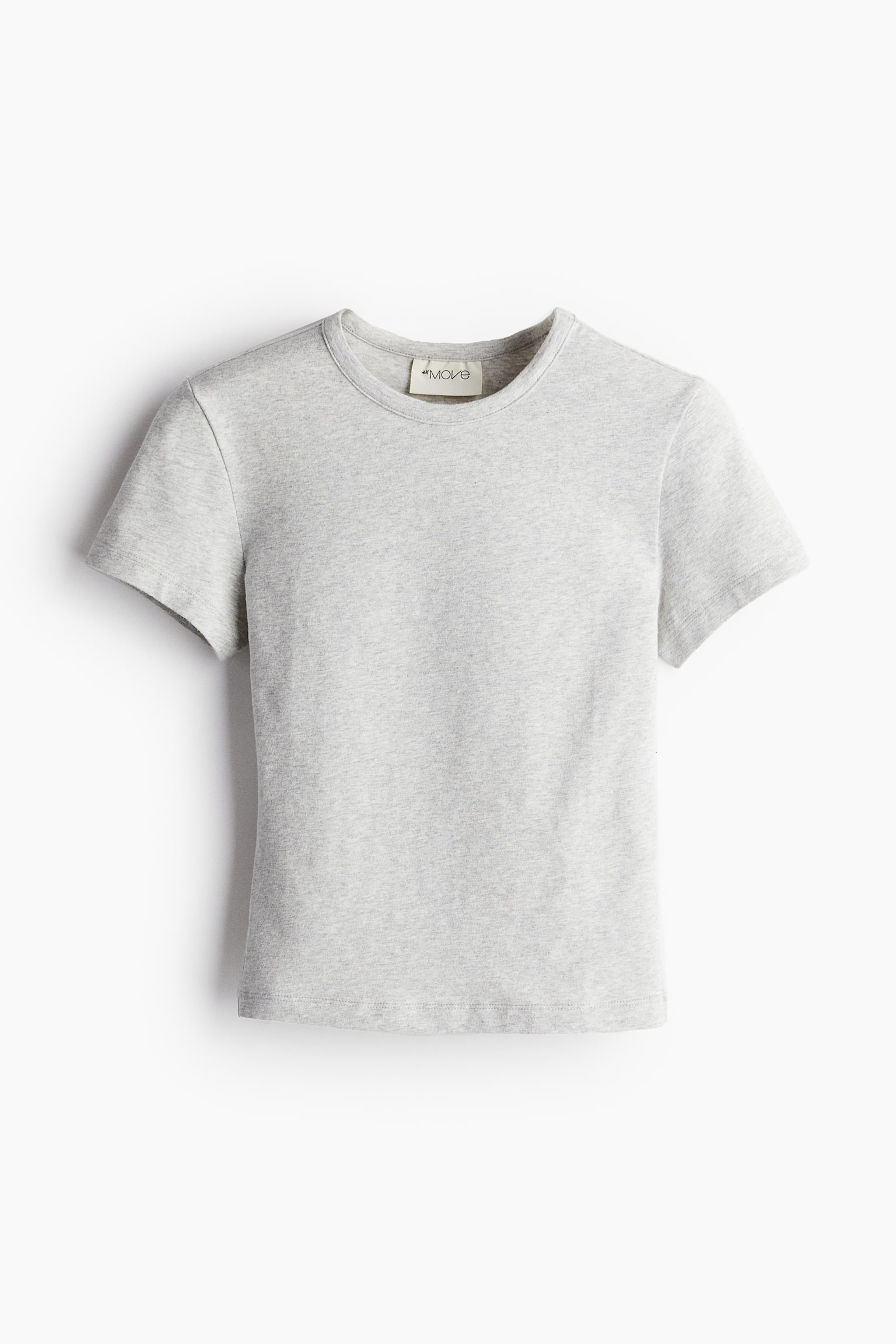 Cotton sports top in DryMove™ - Light grey marl - 2