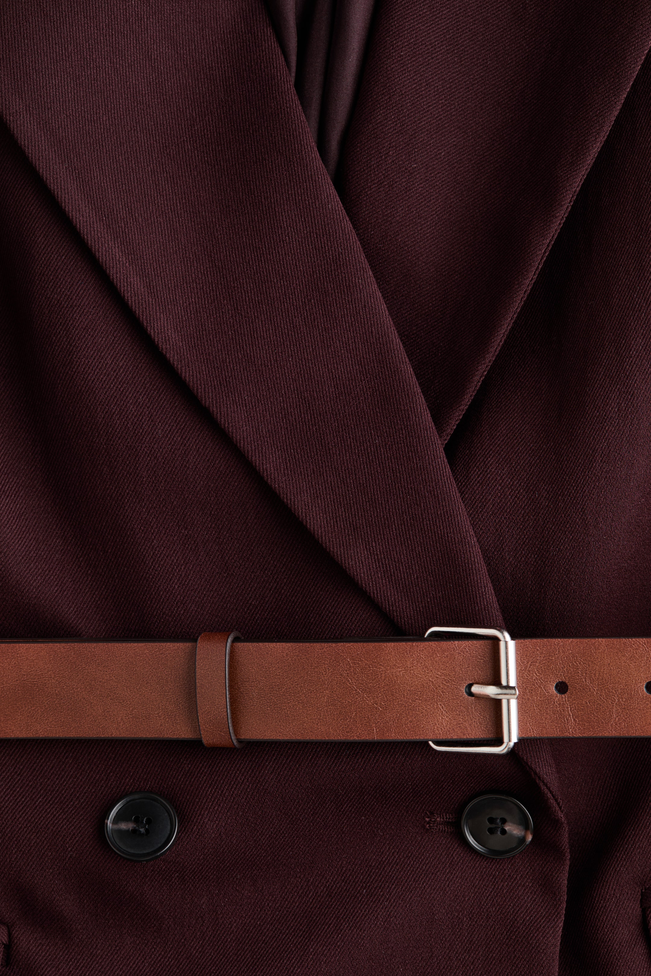 Belted Double-Breasted Blazer