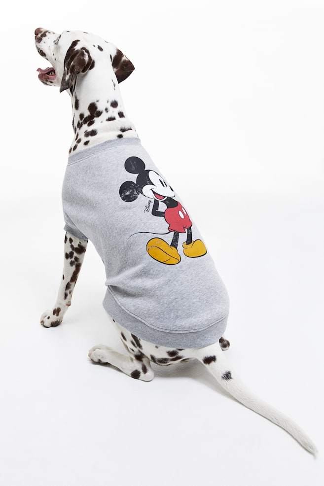Embroidery-detail dog top - Grey marl/Mickey Mouse/Grey marl/Harvard/Dark grey/Yale/Dark blue/Mickey Mouse - 1