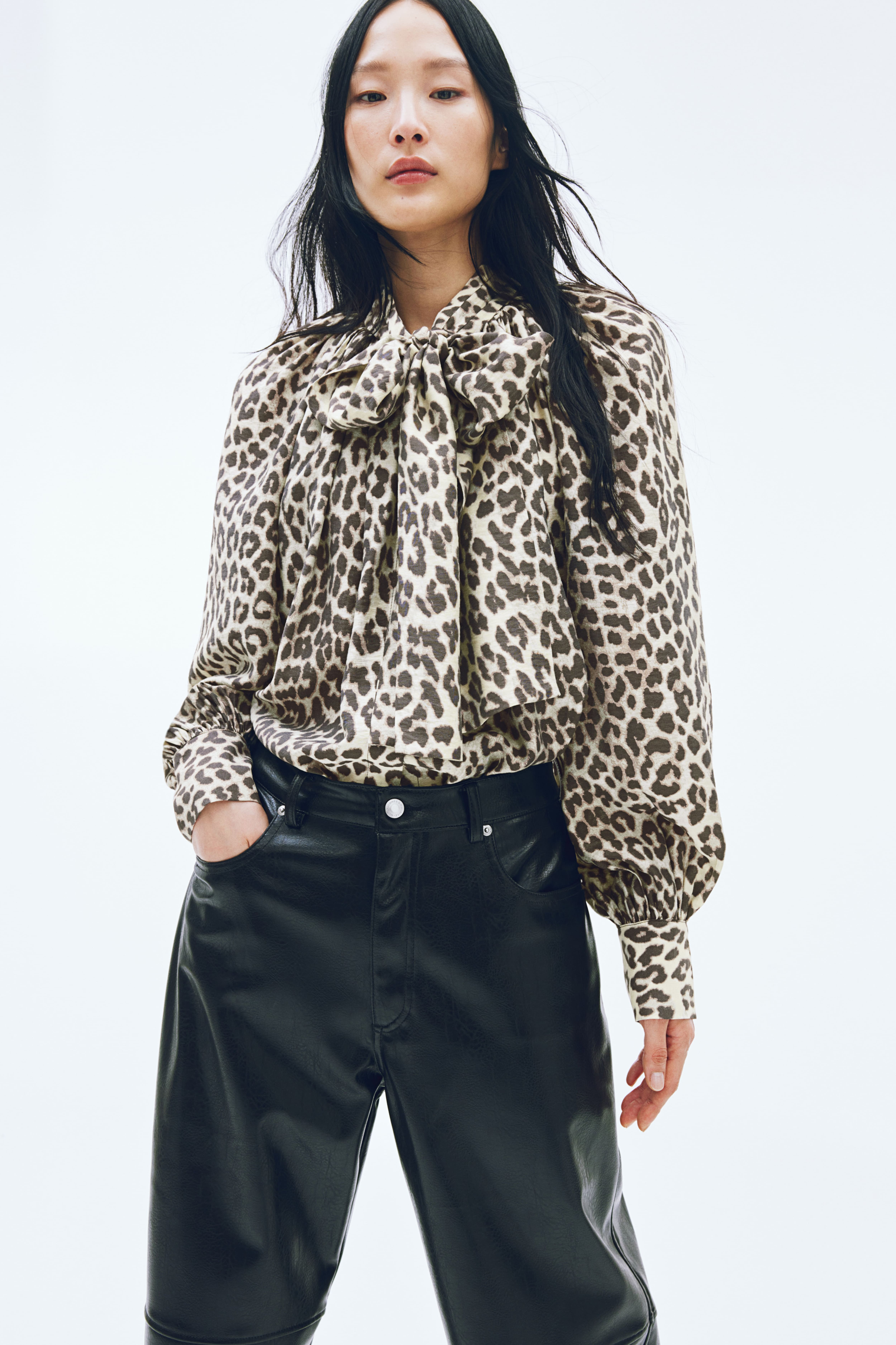 H and m leopard print shirt best sale