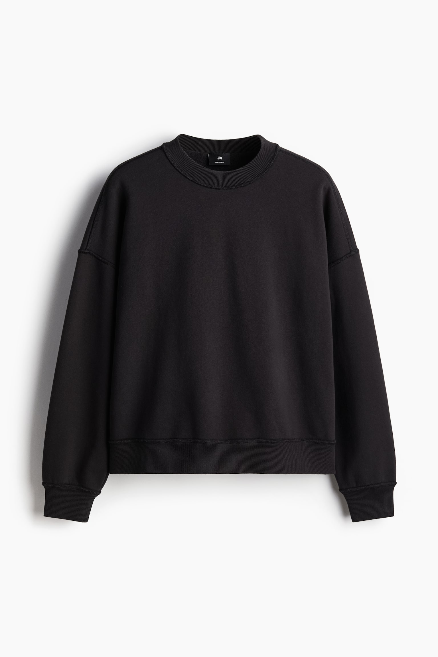 Oversized Fit Cotton sweatshirt - Black/Vintage black/Cream - 2