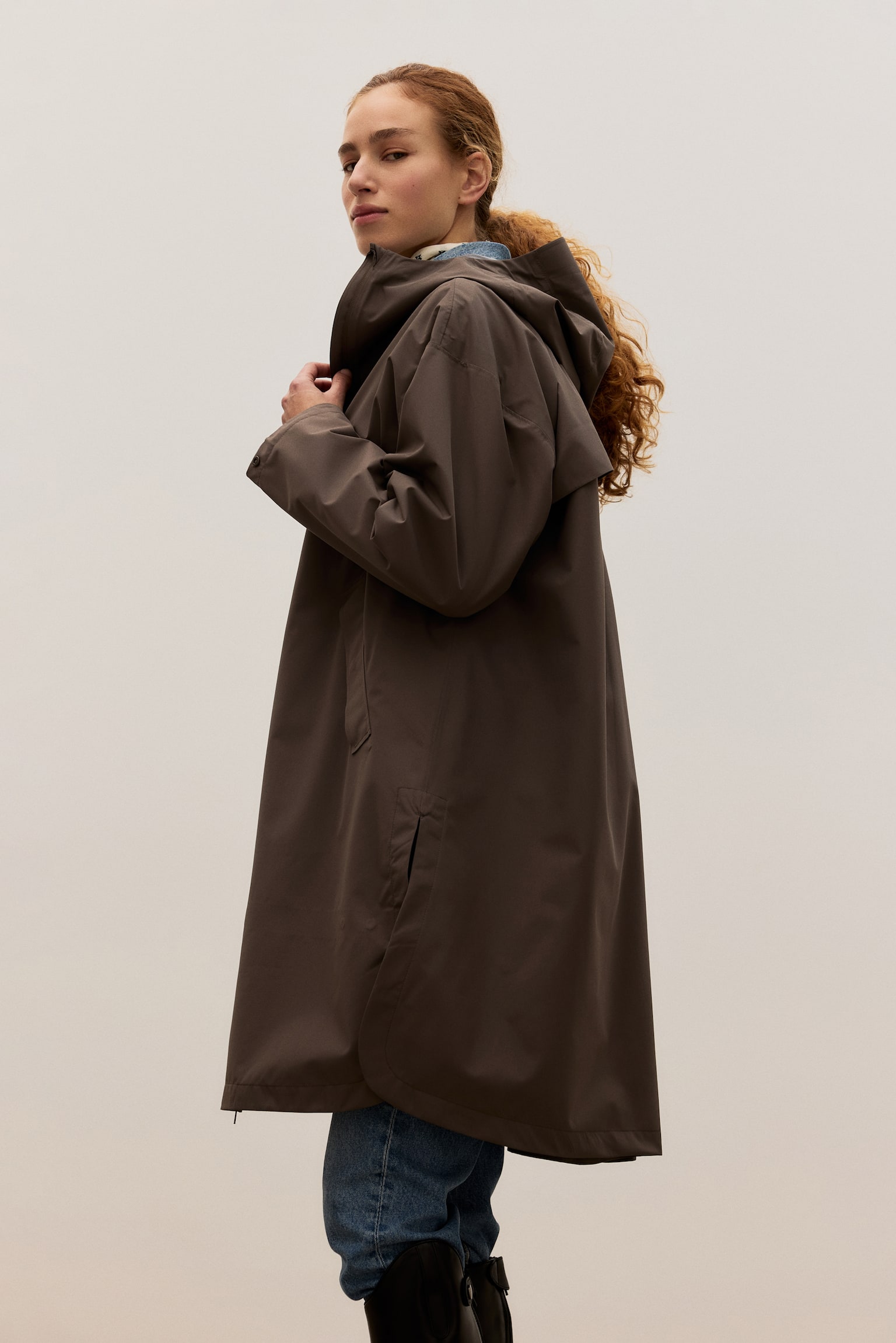 Rain parka - Brown - 1
