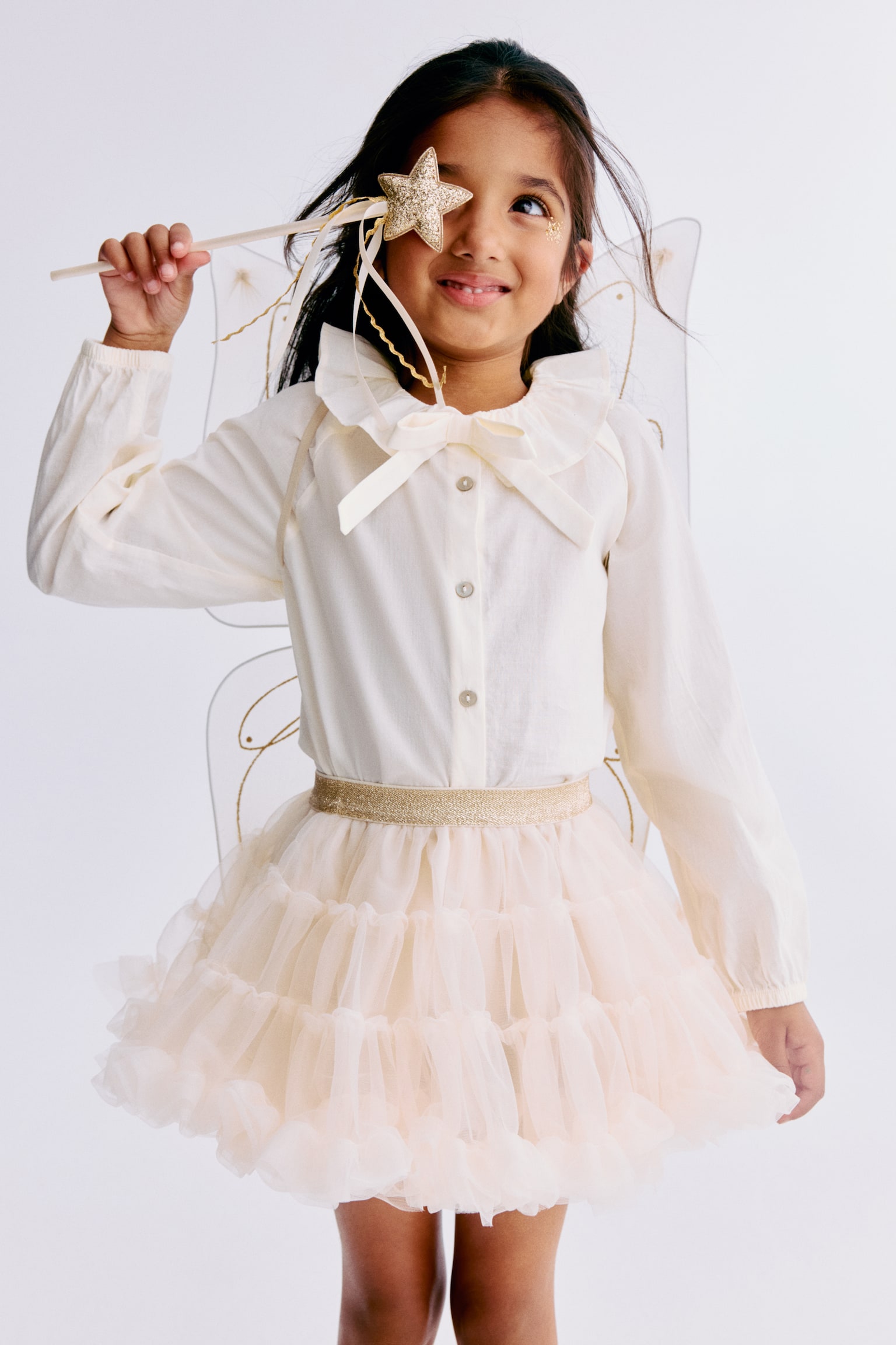 Kétrészes jelmezszárny-szett - Világosbézs/aranyszínű/Rózsaszín - 2