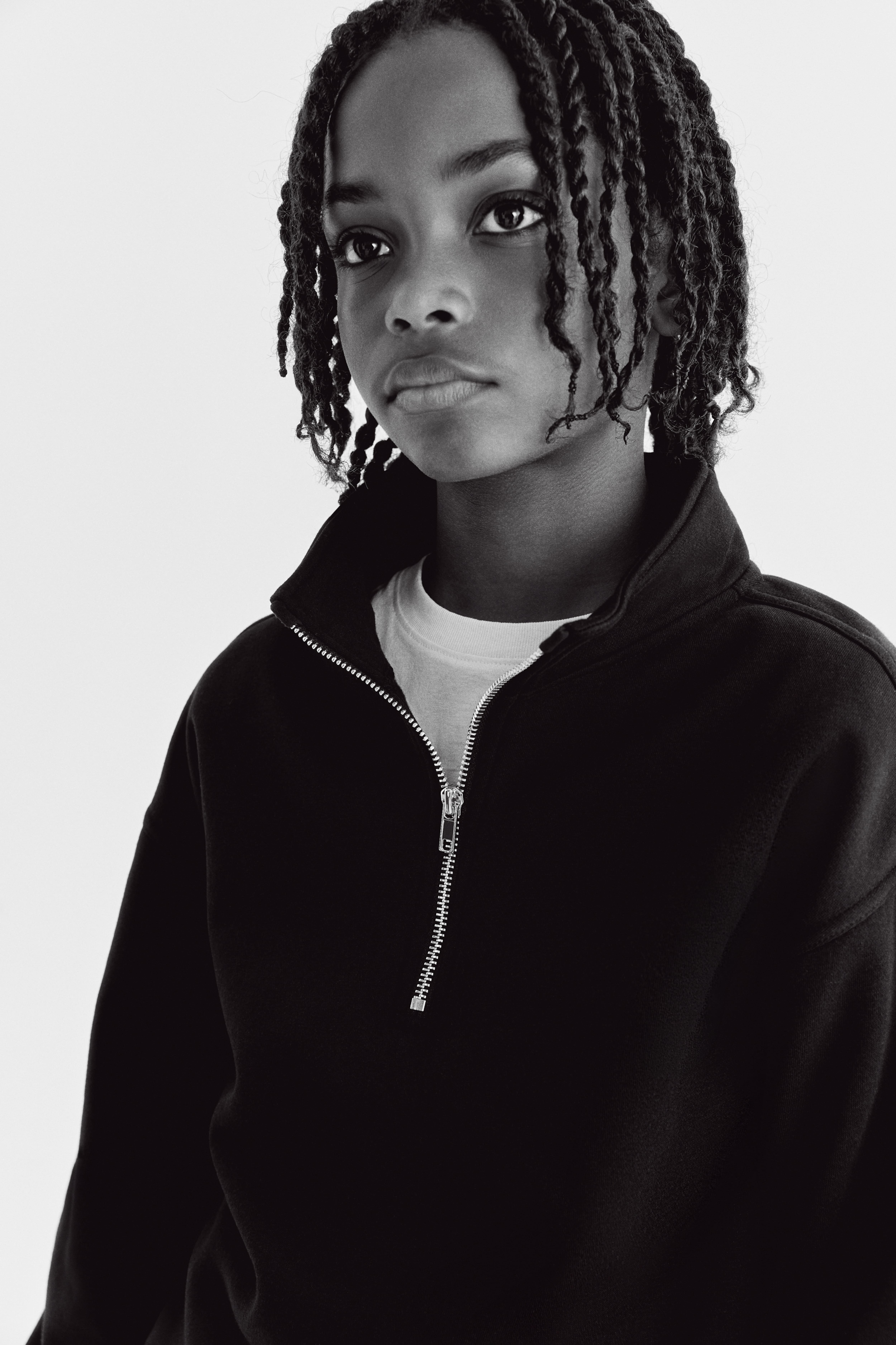 Half-Zip Brushed-Inside Sweatshirt