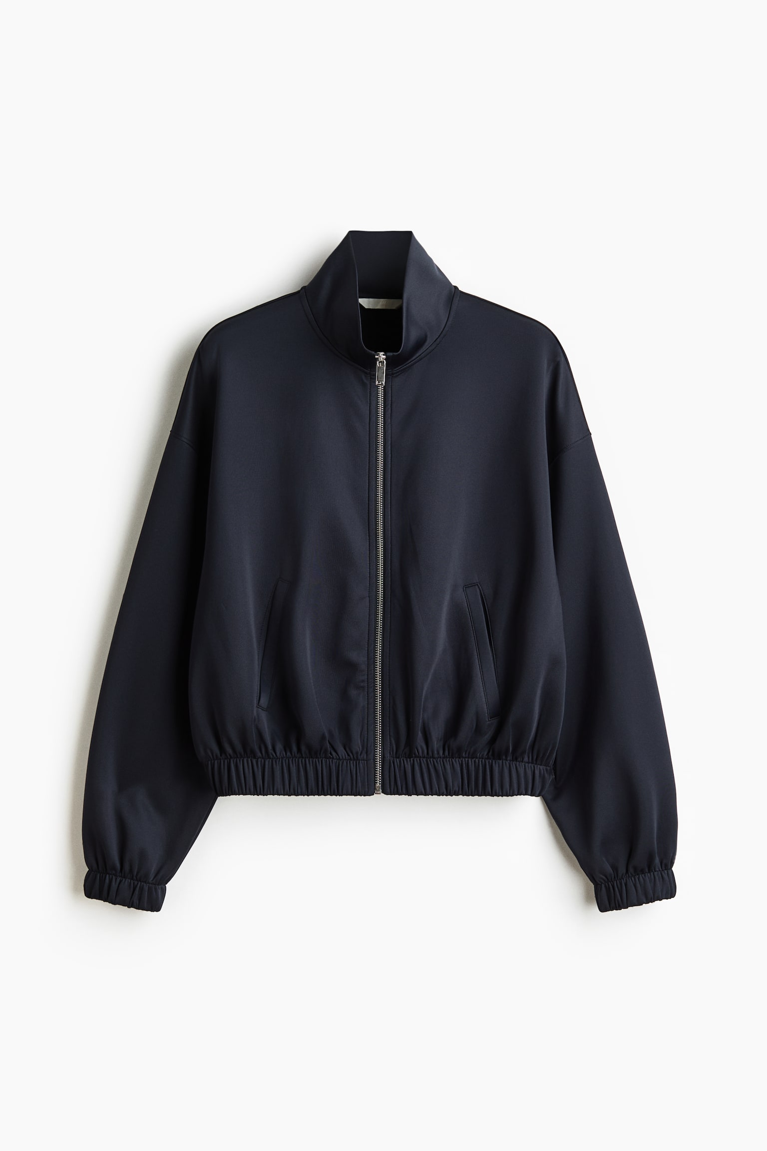 Fine-ribbed track jacket - Navy blue/Dark purple/Dark brown - 1