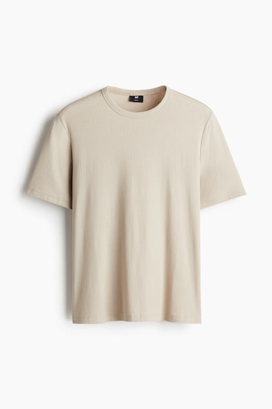 スリムフィット リブTシャツ