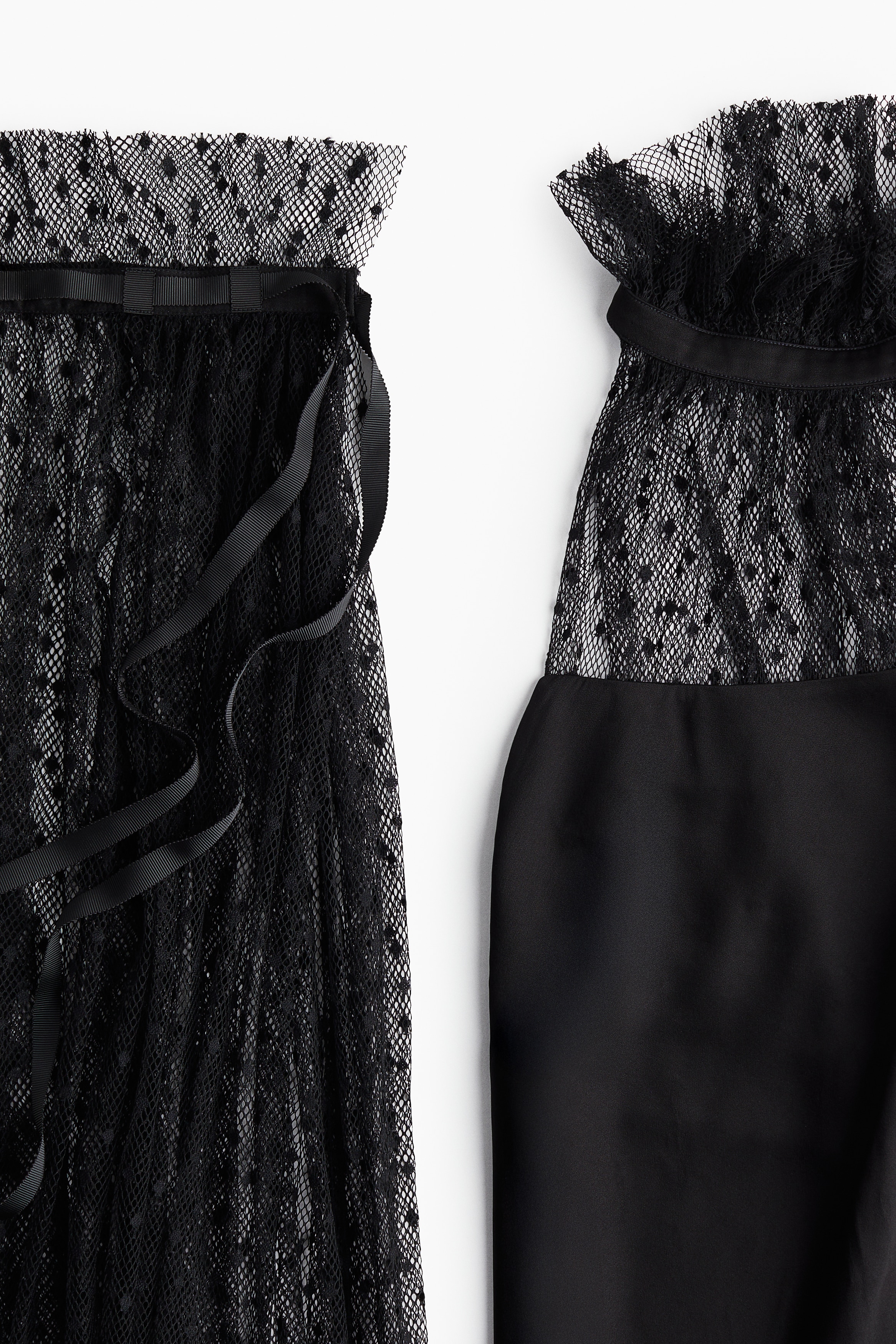 Mesh-cape dress