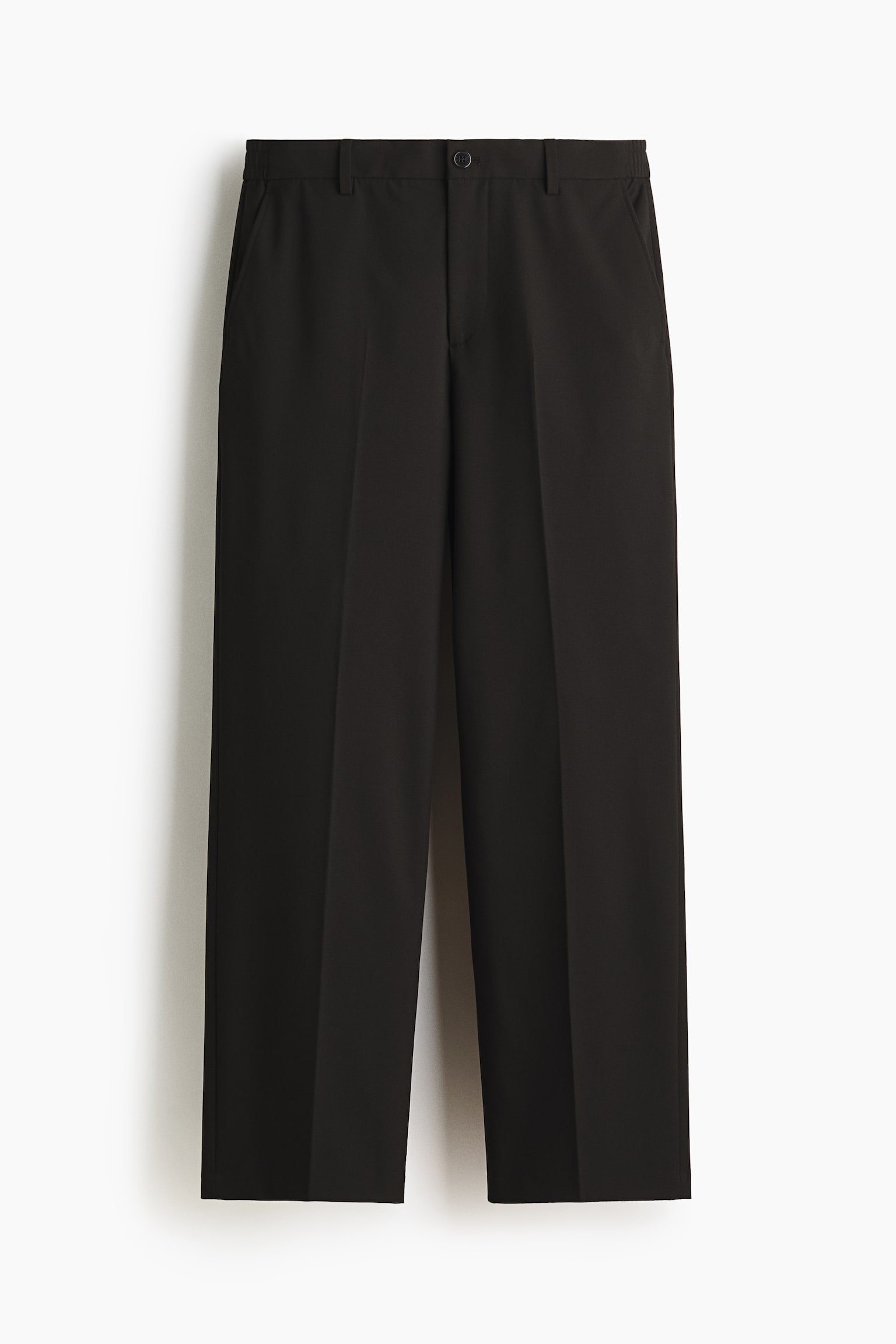 Relaxed-Fit Pants - Black/Dark gray melange/Dark brown