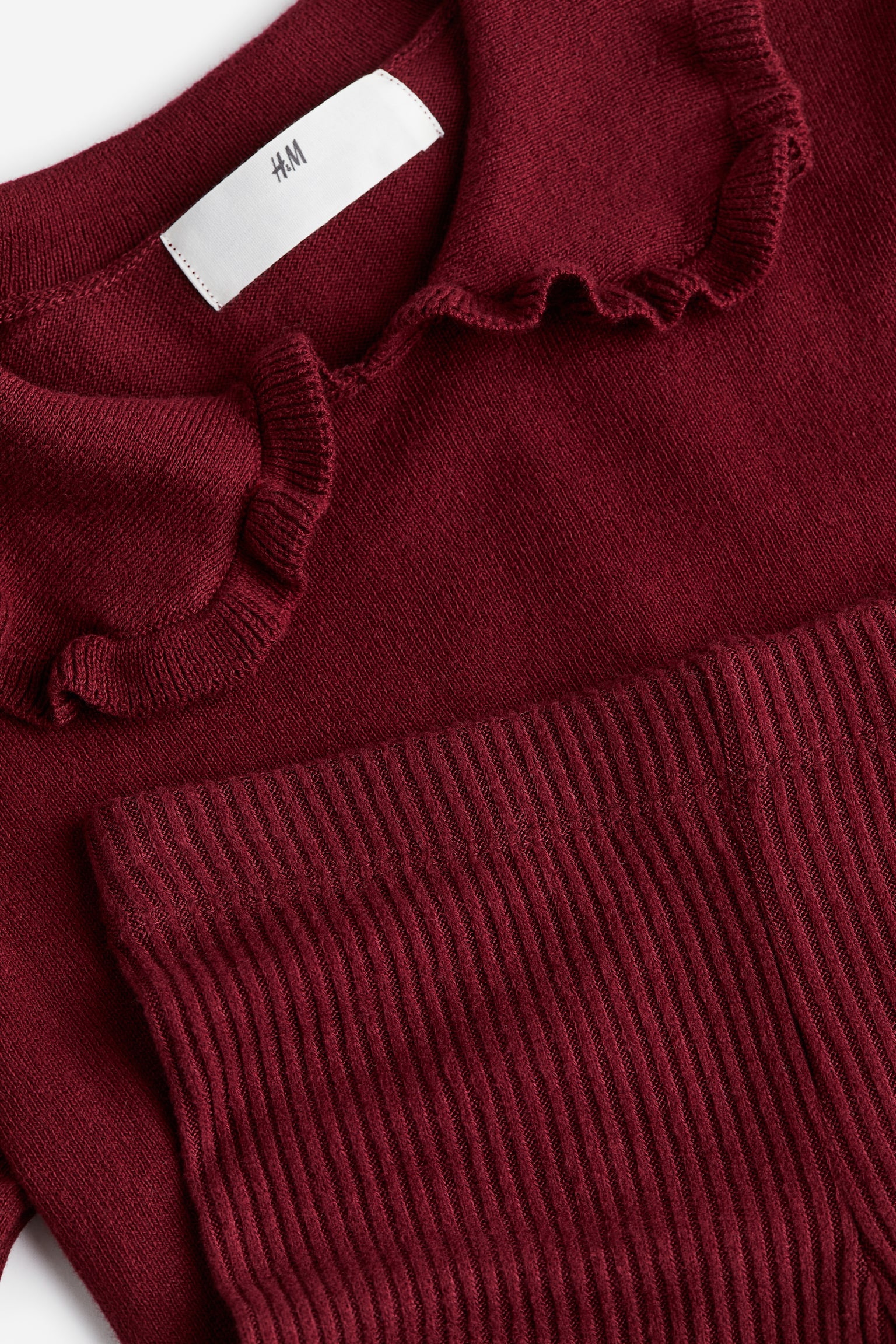 2-piece Knit Set - Dark red - 2