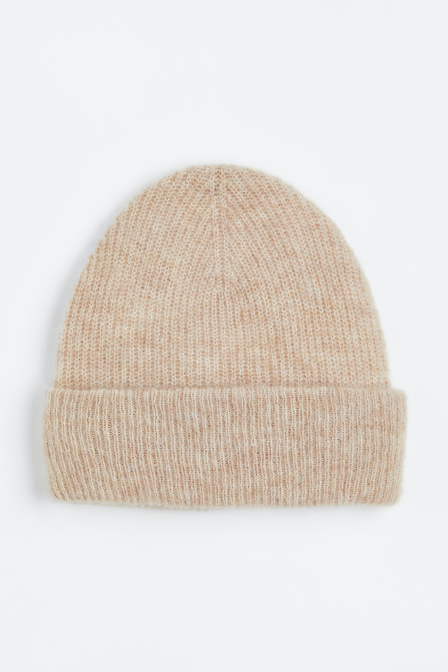 Rib Wool Blend Beanie - Light beige/Black/Light purple/White - 1