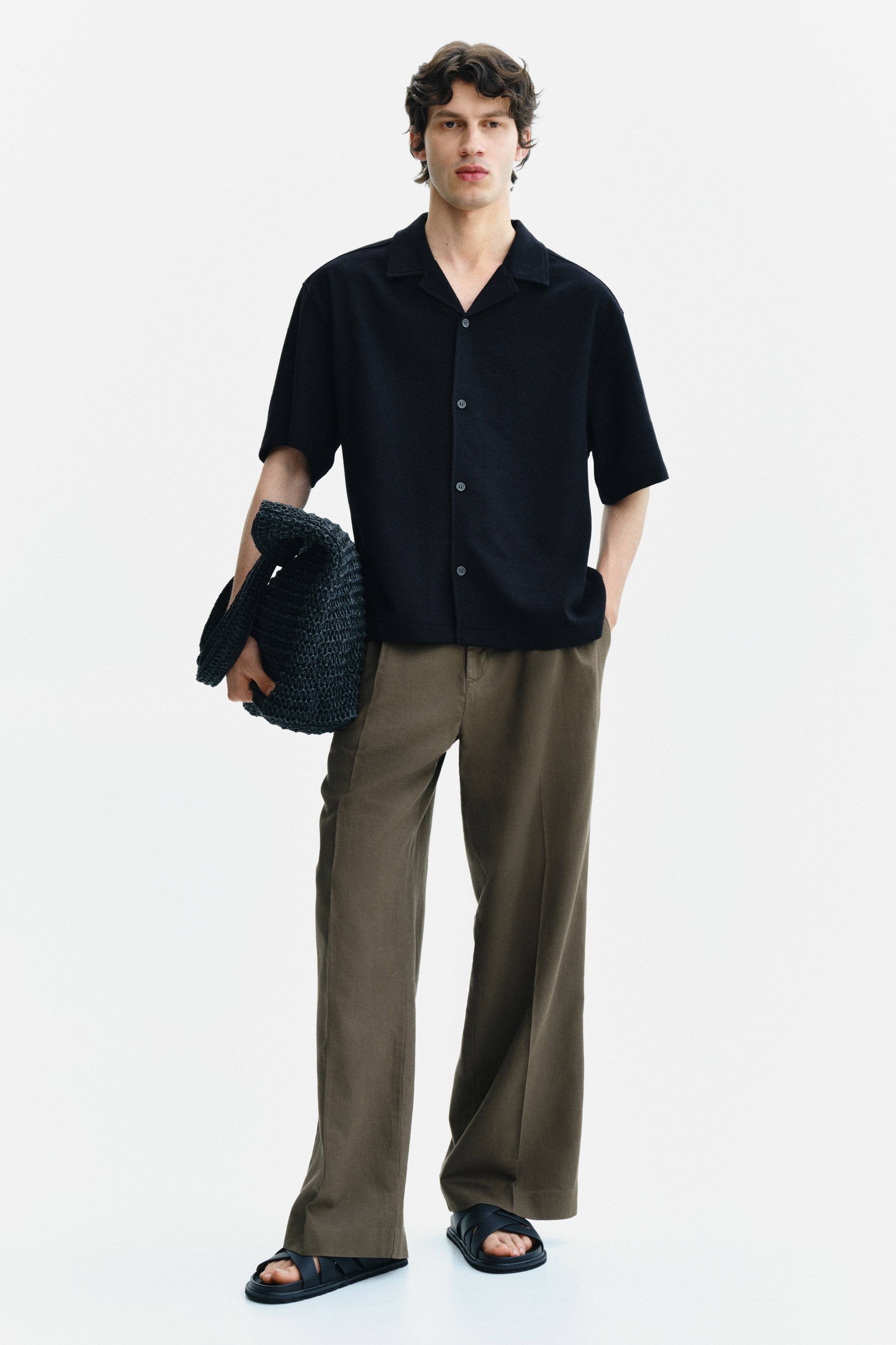 collarless dress shirt h&m COLLARLESS WHITE SHIRT , smart white shirt from H&M