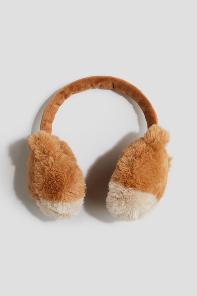 Tapa-orelhas felpudo - Bege/Urso de peluche - 1
